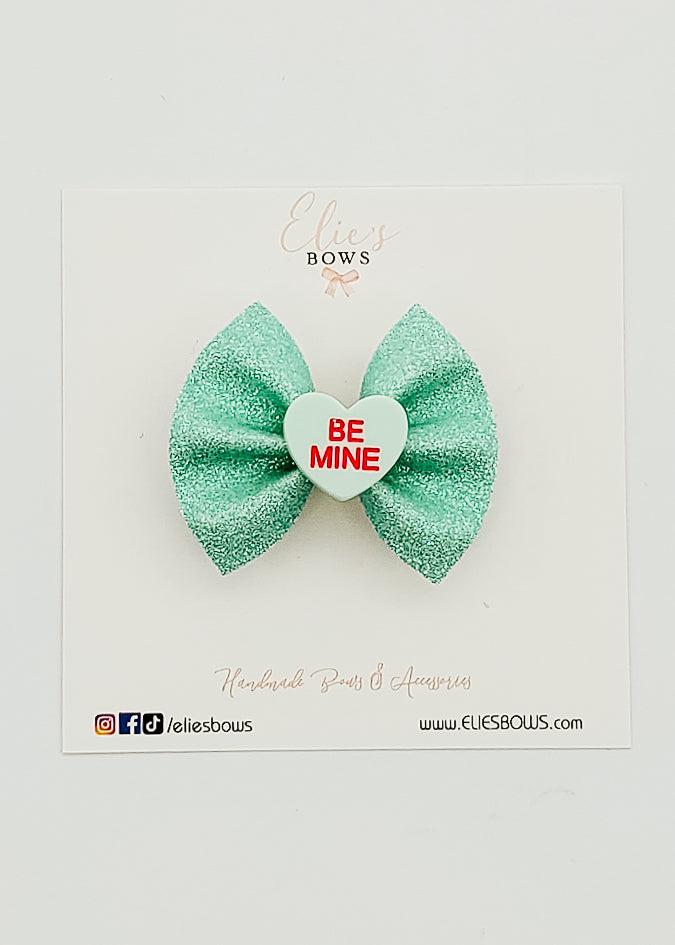 Turquoise - Be Mine - Pixie Bow - 2"-Bows-Elie’s Bows