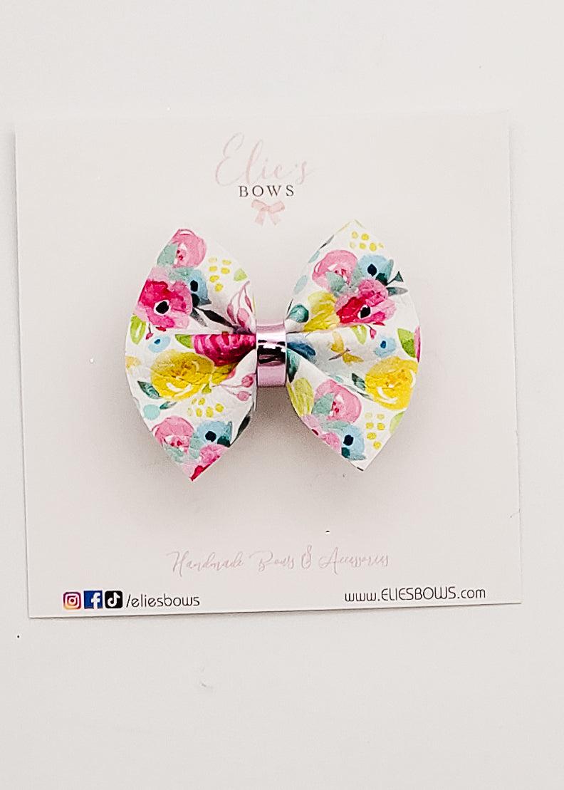 Yellow Blooms - Pixie Bow - 2"-Bows-Elie’s Bows