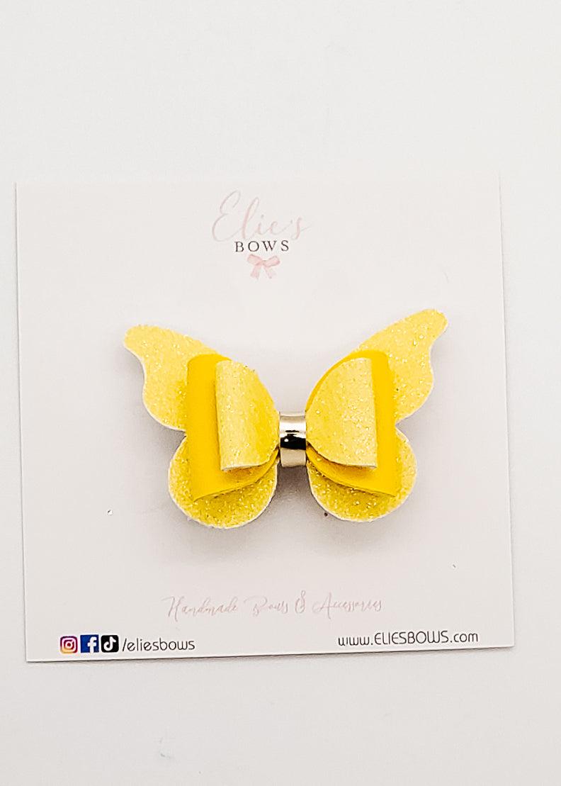 Yellow Butterfly Bow - 6cm-Bows-Elie’s Bows