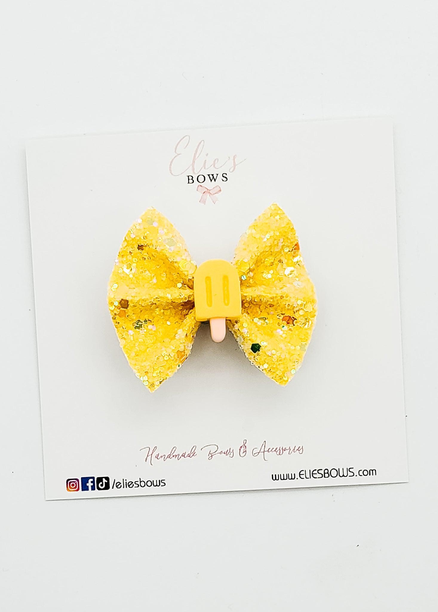 Yellow Popsicle - Pixie Bow - 2"-Bows-Elie’s Bows