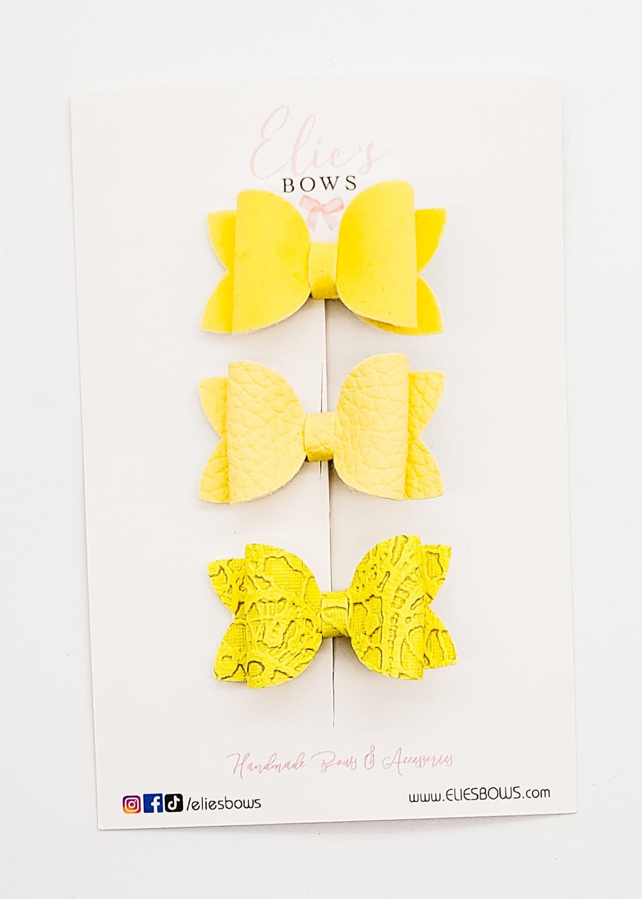 Yellow Solid Bows - 2"-Bows-Elie’s Bows