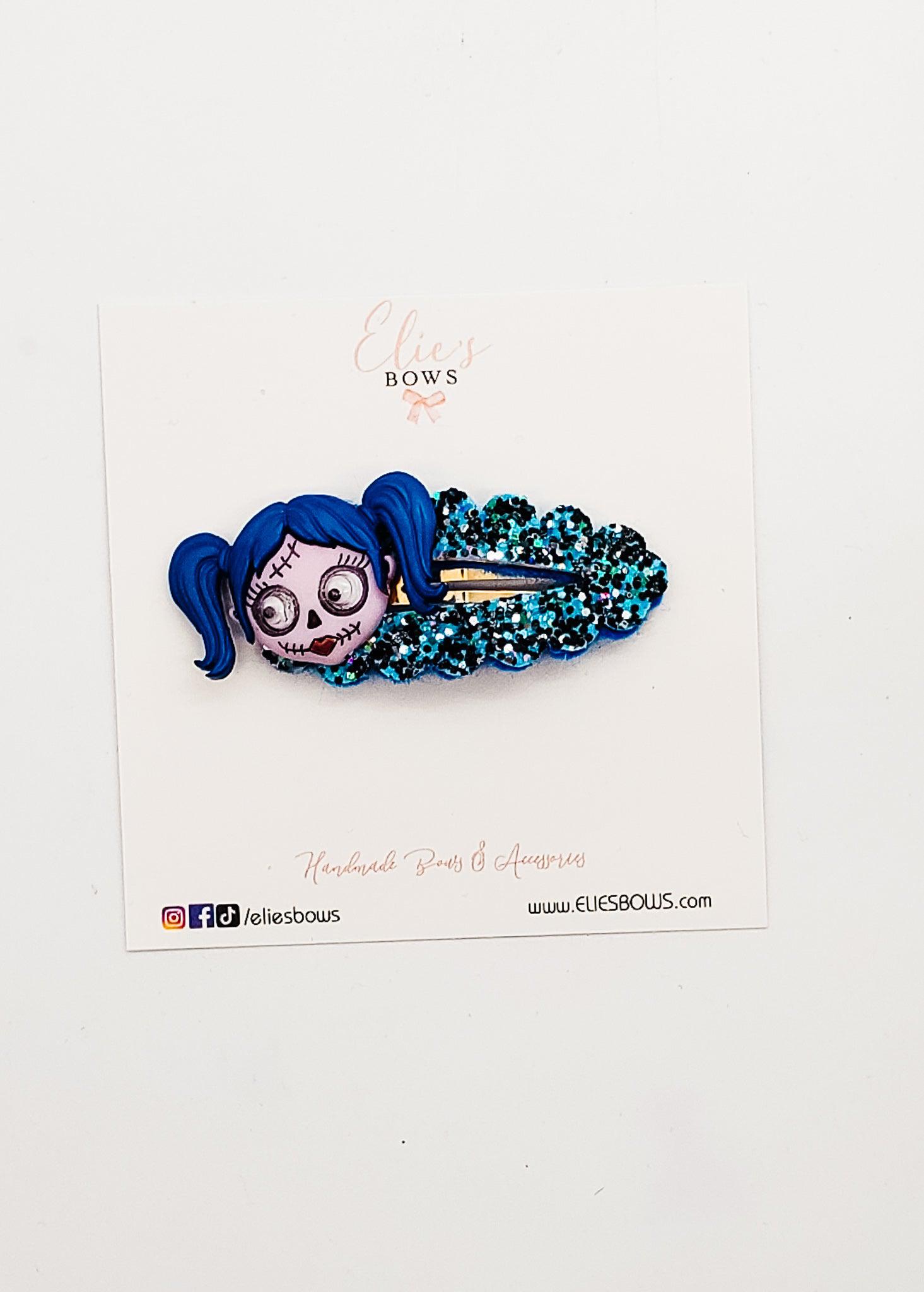 Zombie Girl - Snap Clips - 2.5"-Snap Clips-Elie’s Bows