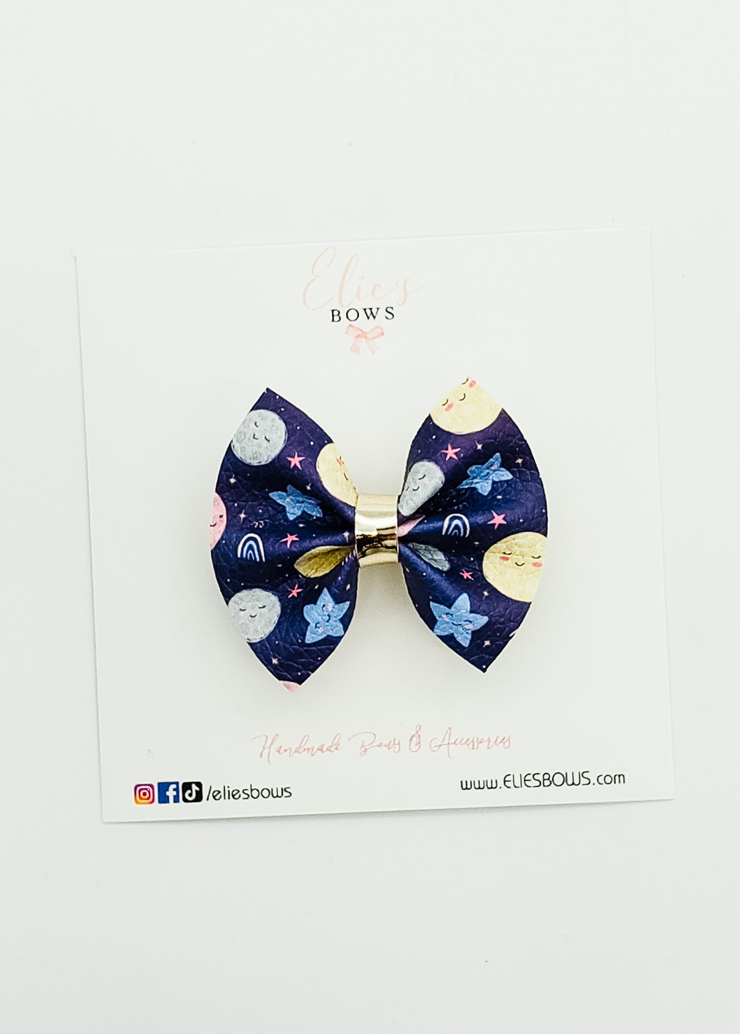 Au clair de la lune - Pixie Bow - 2"-Bows-Elie’s Bows