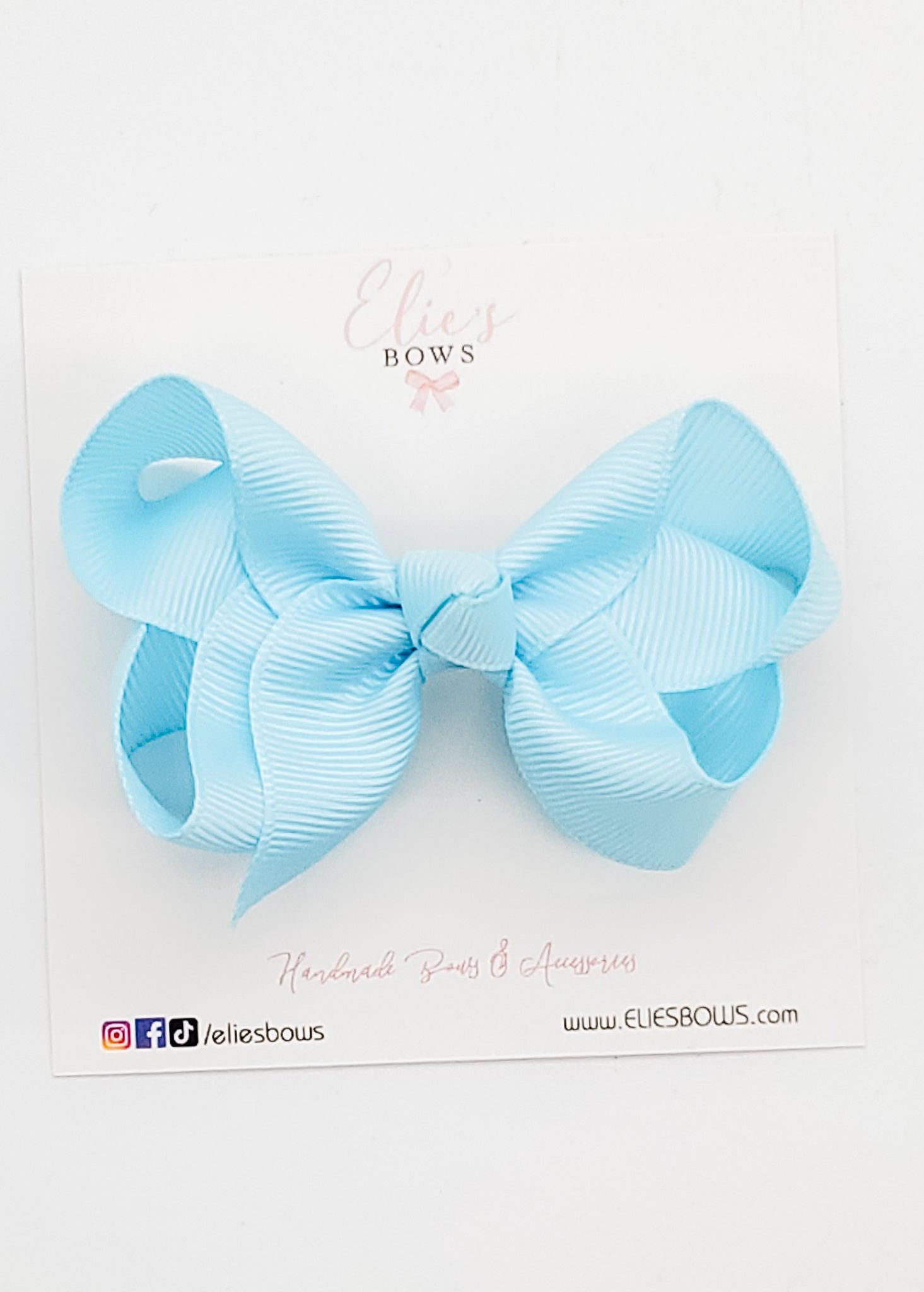 Baby blue - Ribbon Clip - 3.2-Ribbon Bow-Elie’s Bows