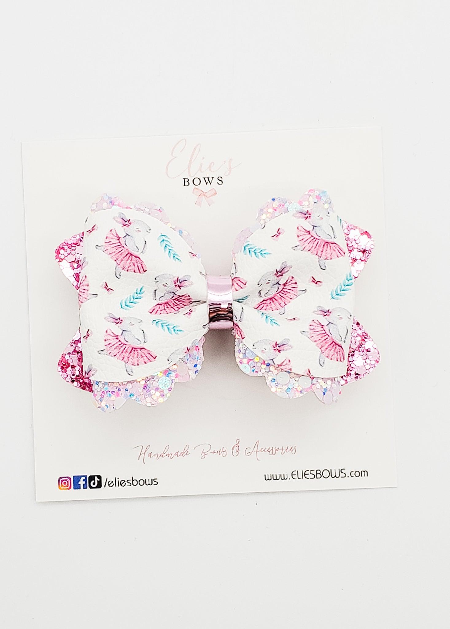Ballerina Bunny Bow - 3.2"-Bows-Elie’s Bows