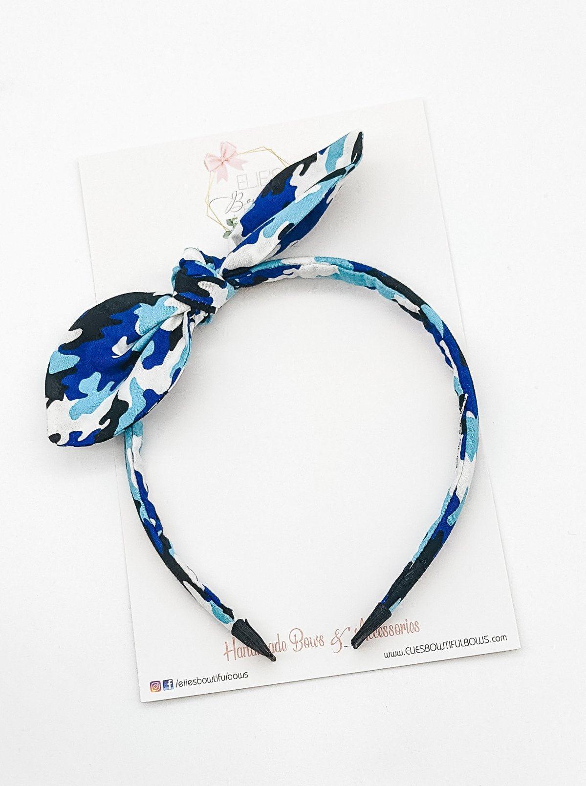 Blue Army Girl Athena-Lilly-Elie’s Bows