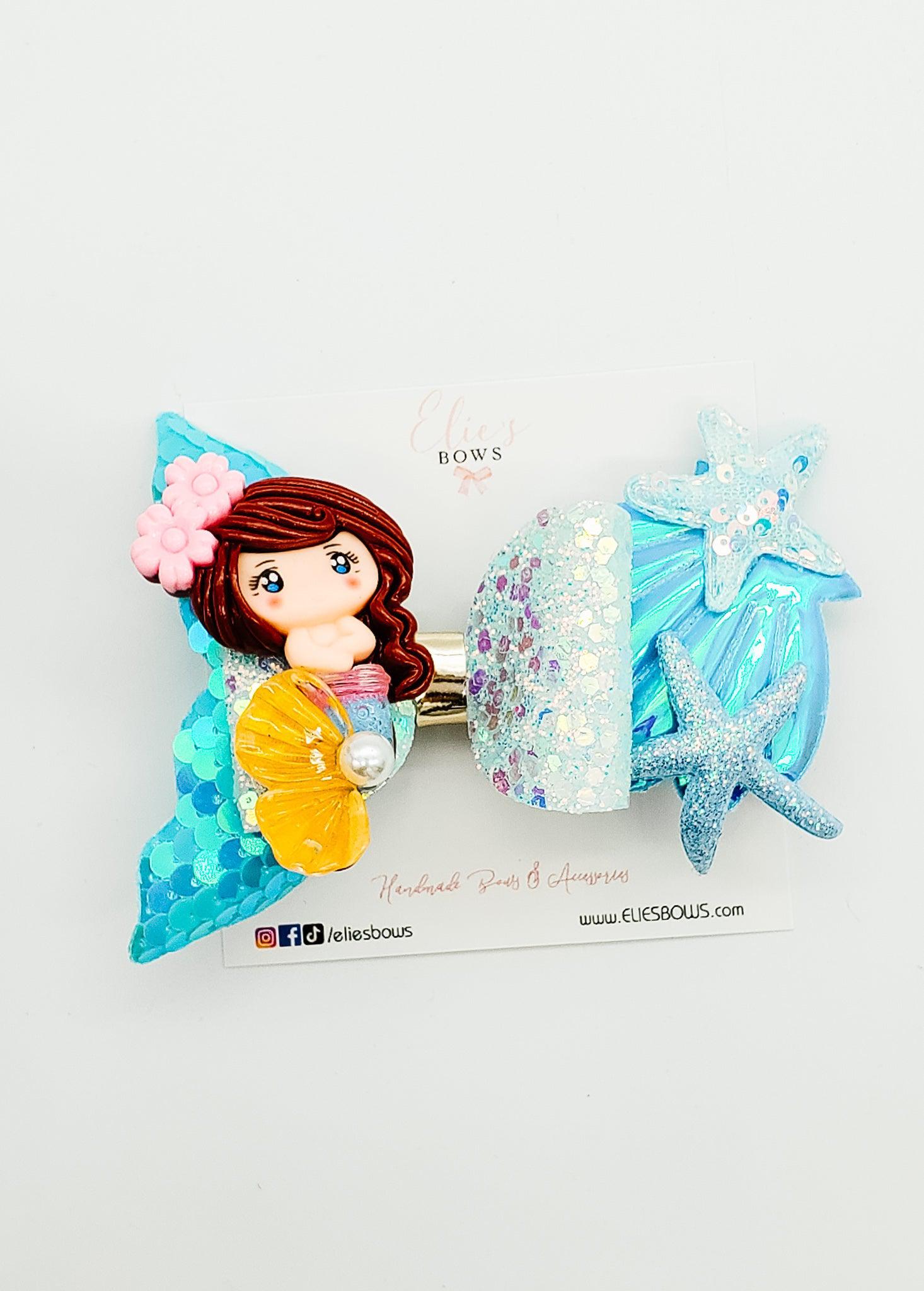 Blue Mermaid - 4.5"-Bows-Elie’s Bows