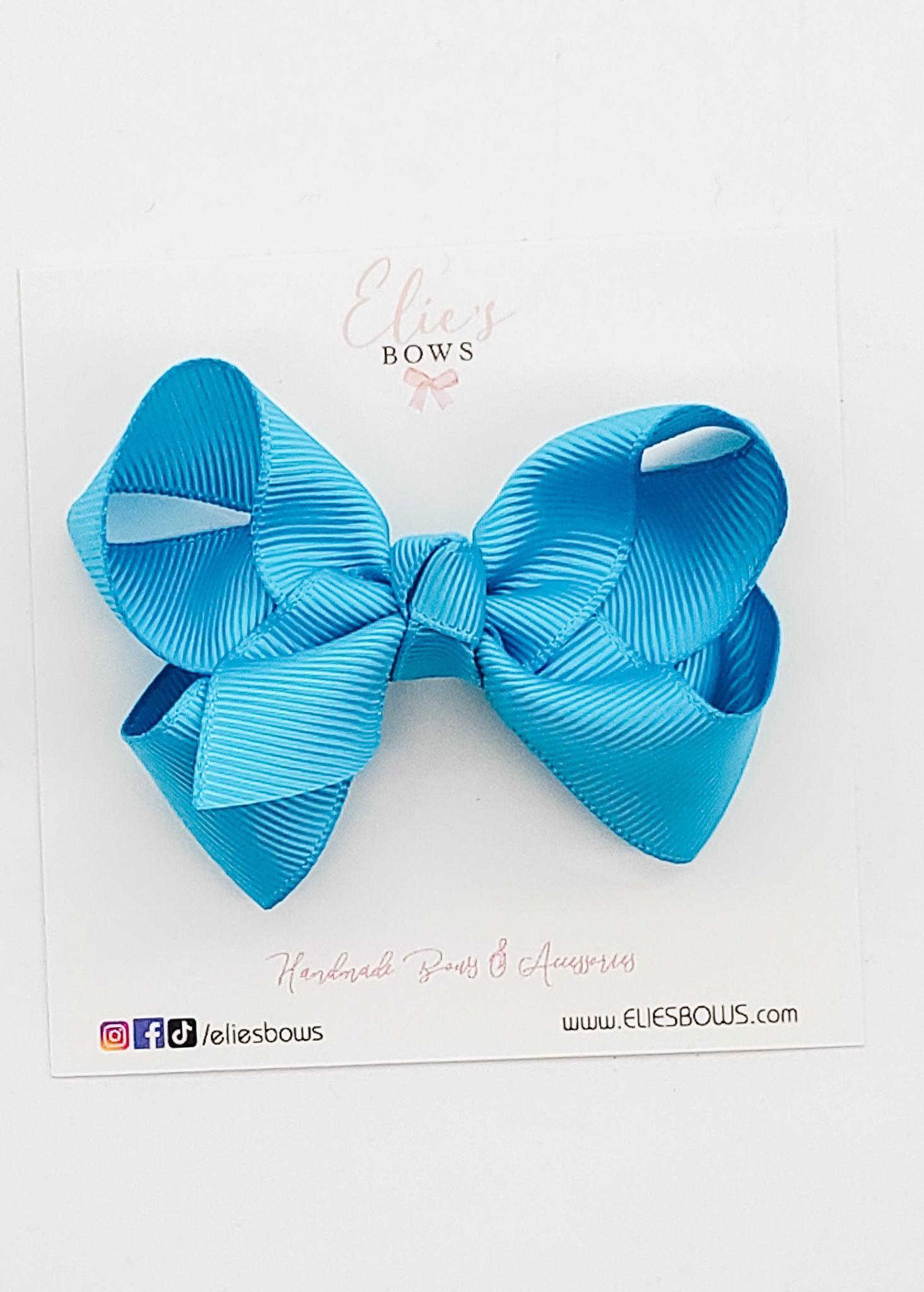 Blue - Ribbon Clip - 3.2-Ribbon Bow-Elie’s Bows