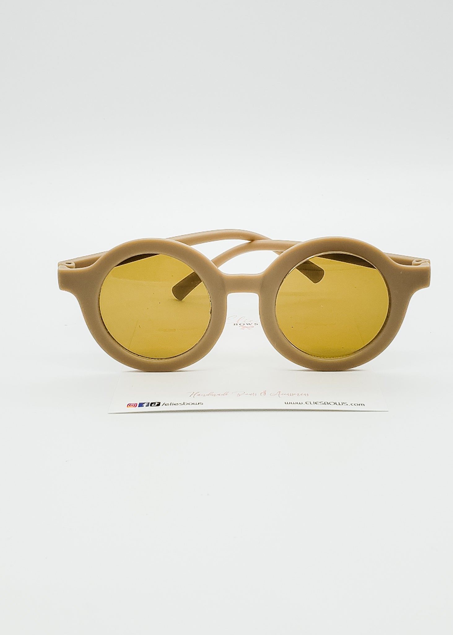 Brown Unisex Round - Sunglasses-Sunglasses-Elie’s Bows