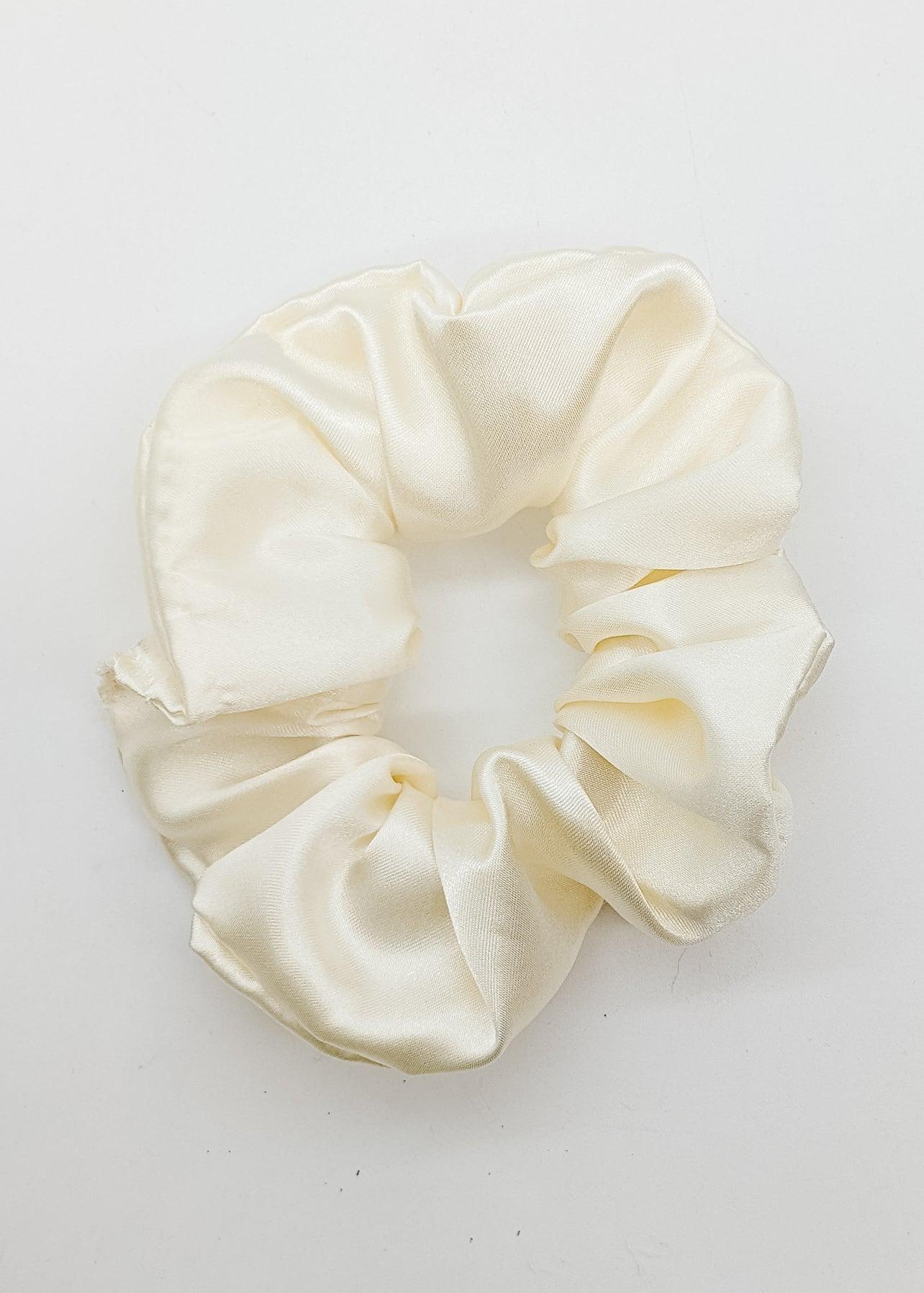 Cream Satin Scrunchie-Scrunchie-Elie’s Bows