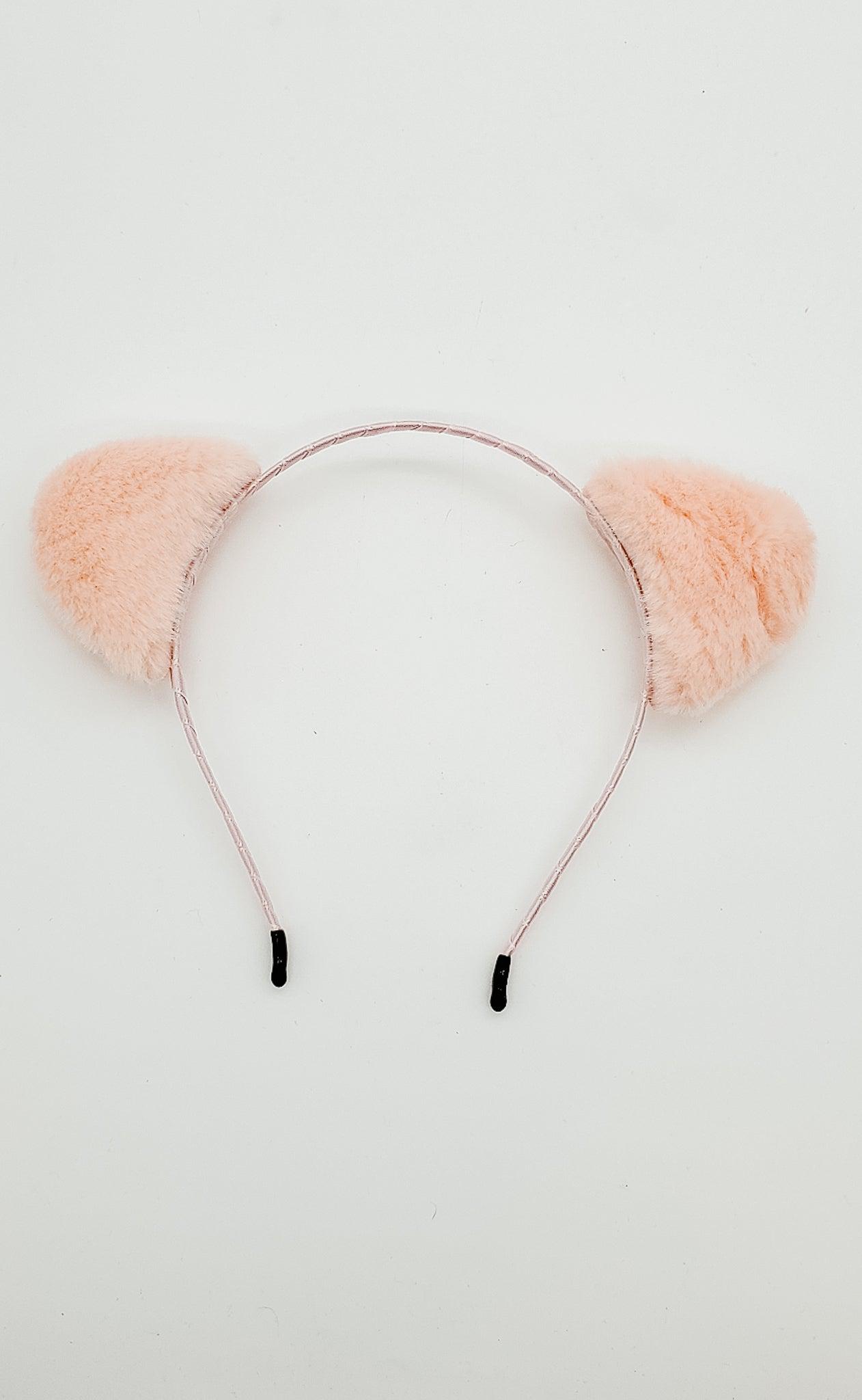 Furry Cat Ears - Hard Headband-Headband-Elie’s Bows