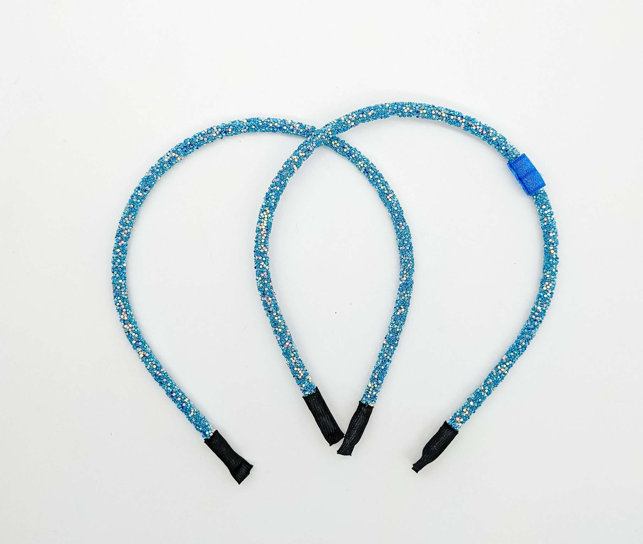Glitter Blue Headband-Hard Headband-Elie’s Bows