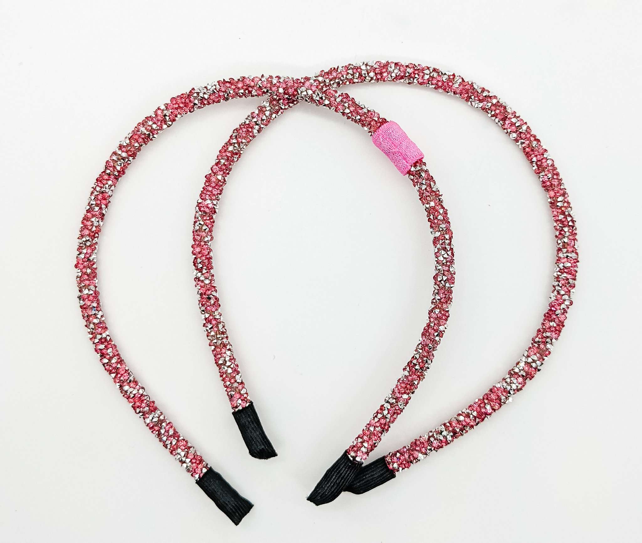 Glitter Rose Silver Headband-Hard Headband-Elie’s Bows