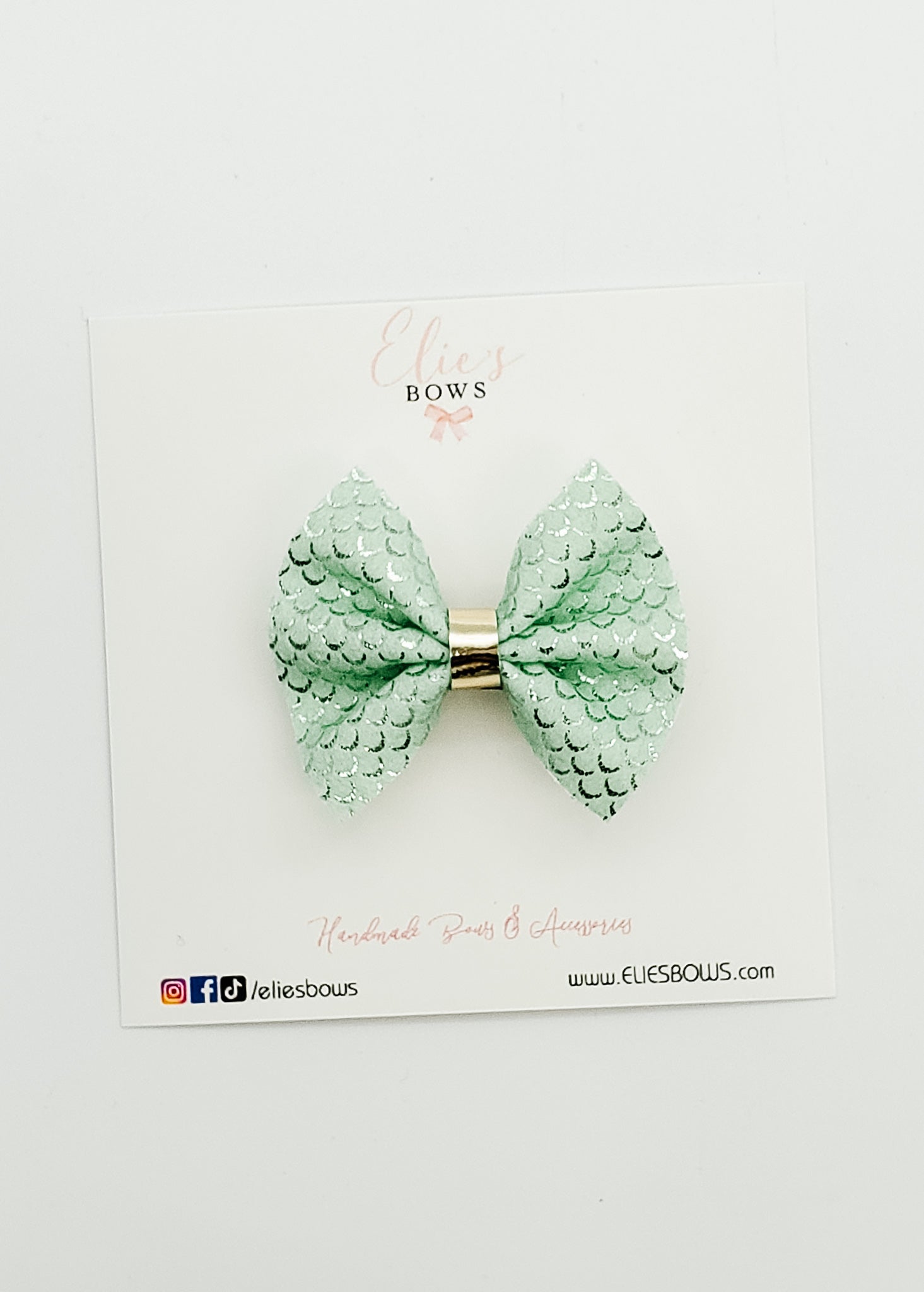 Green Scales - Pixie Bow - 2"-Bows-Elie’s Bows