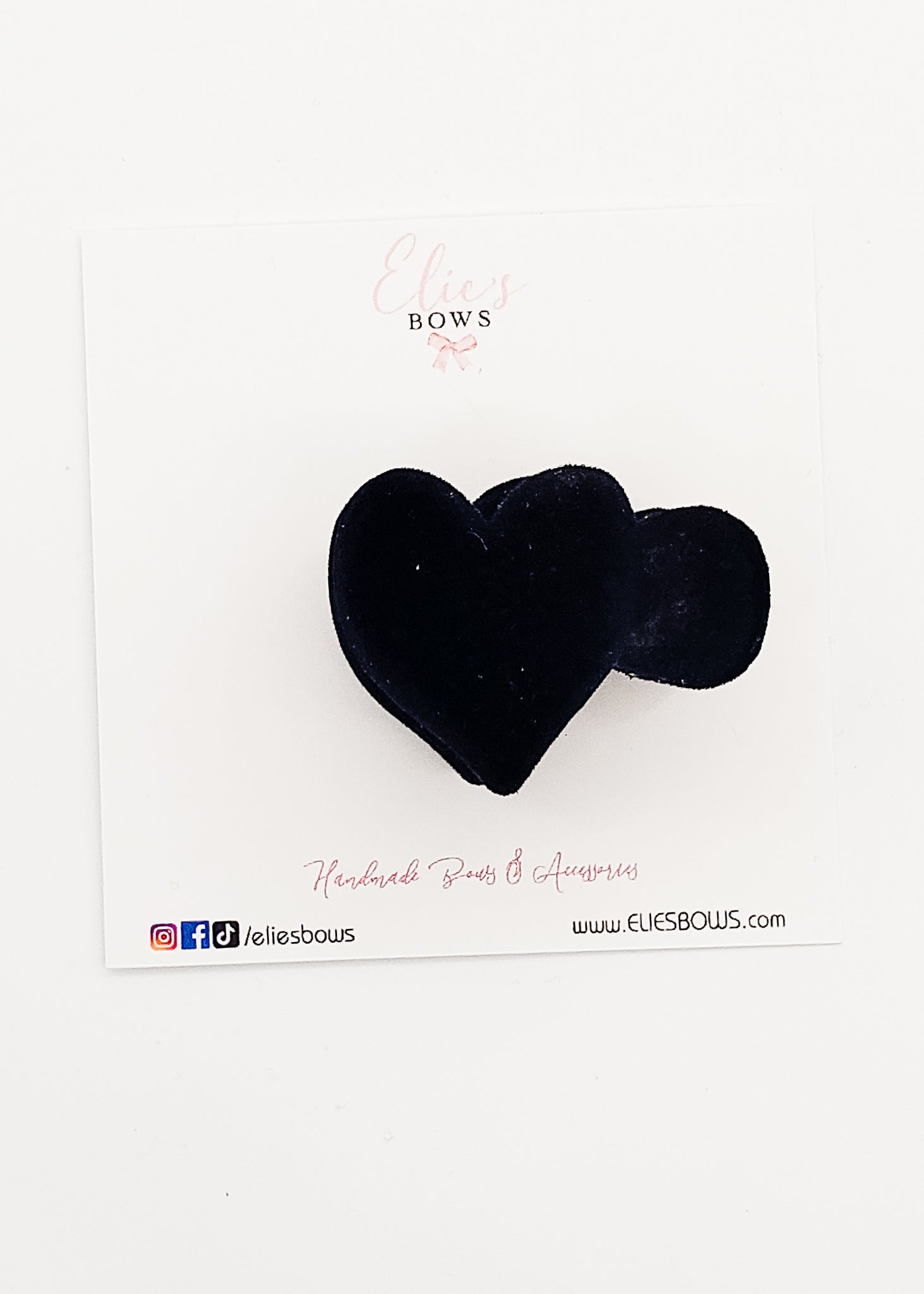 Heart Black - Claw Clip-Claw Clips-Elie’s Bows