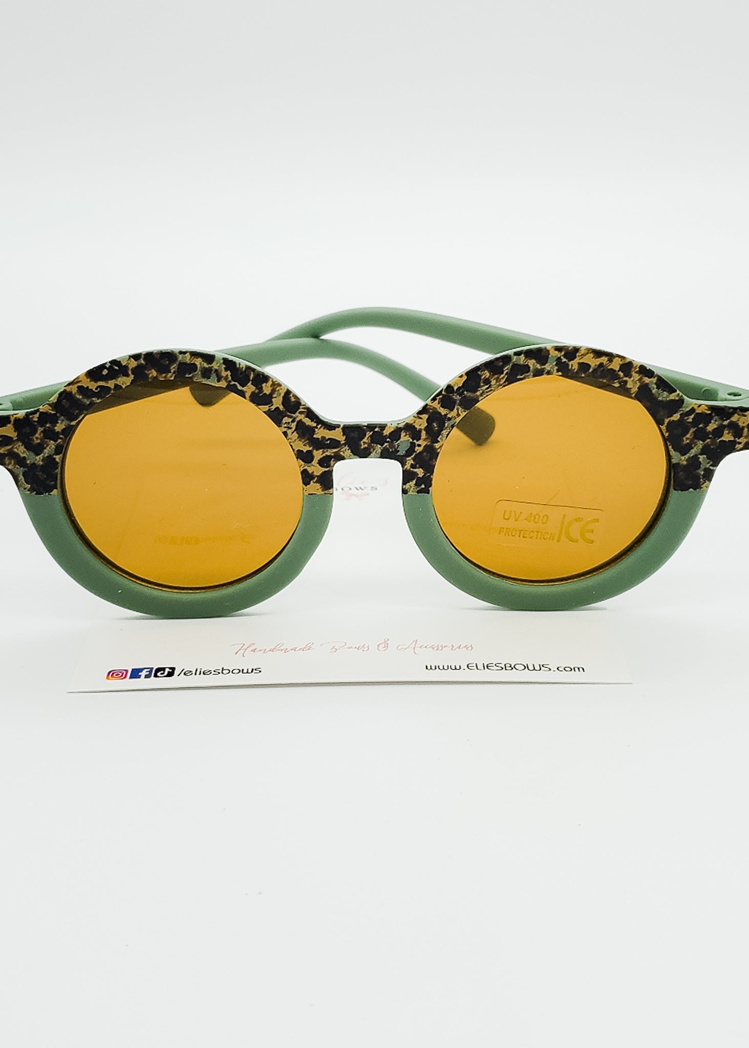 Leopard Green - Sunglasses-Sunglasses-Elie’s Bows