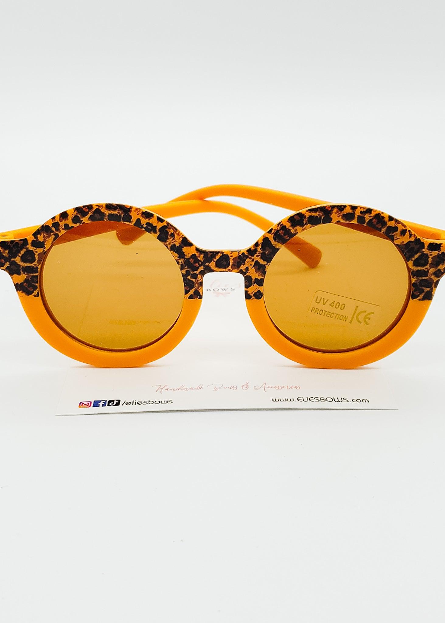 Leopard Yellow - Sunglasses - 5"-Sunglasses-Elie’s Bows