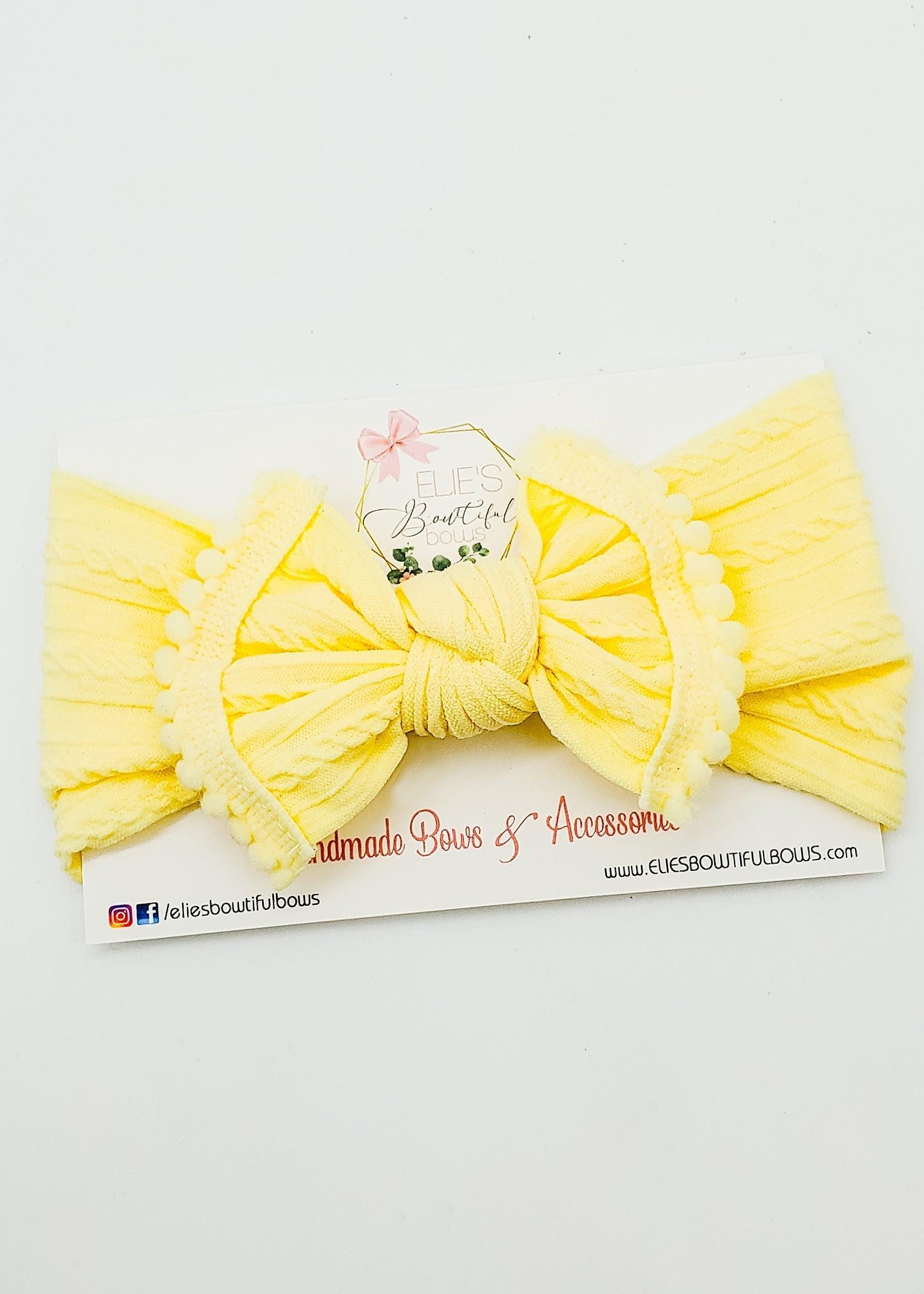 Light Yellow Amira (fits all ages)-Bows-Elie’s Bows