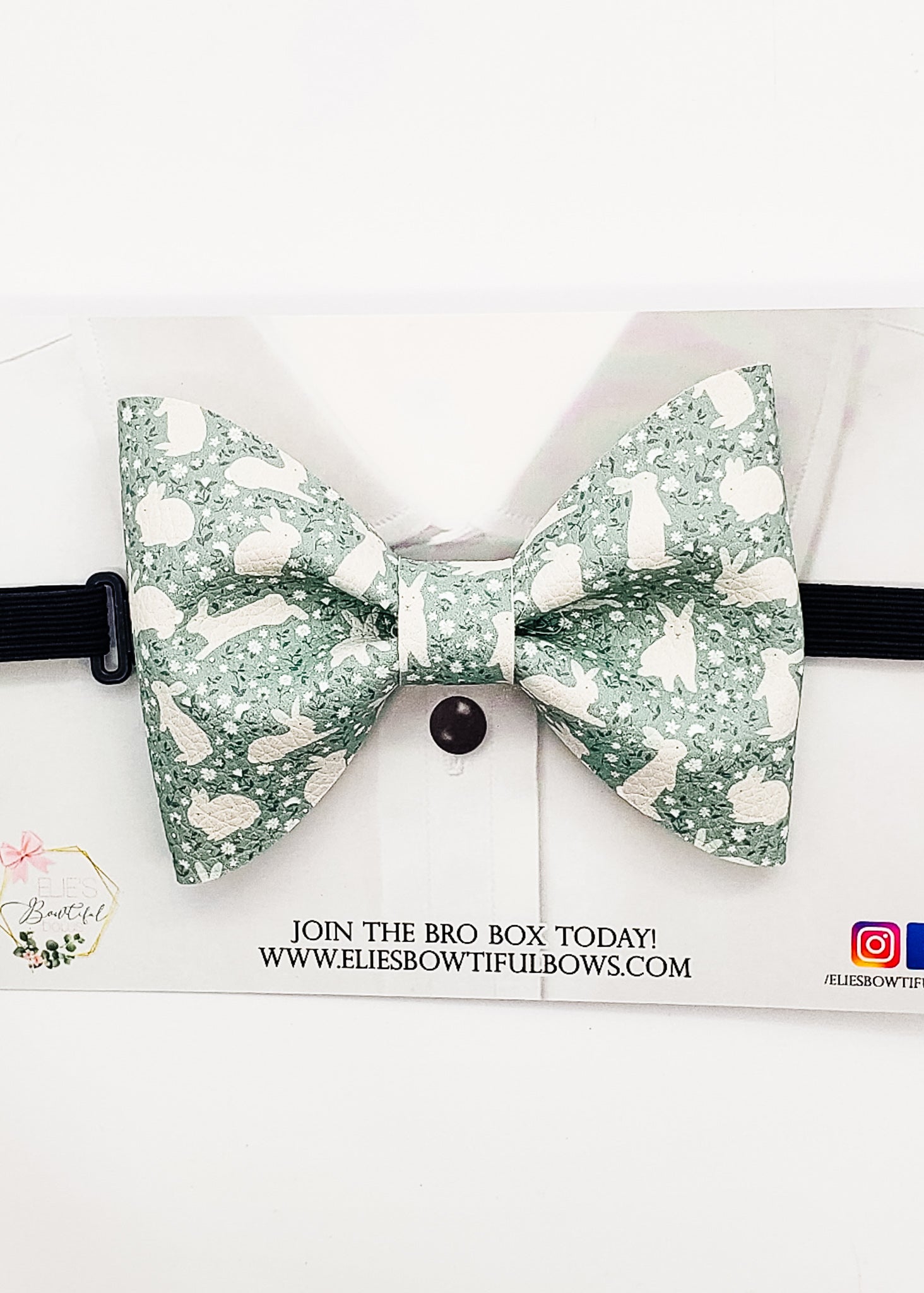 Mr. Bunny Rabbit - faux leather - 4.2"-Bowtie-Elie’s Bows