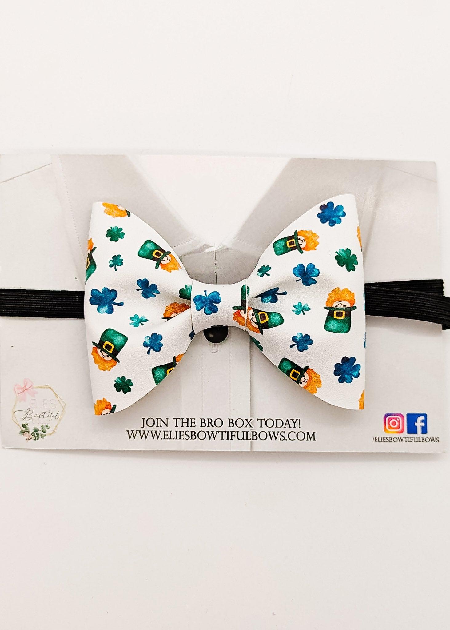 Mr. Luck of the Irish - faux leather - 4.2"-Bowtie-Elie’s Bows