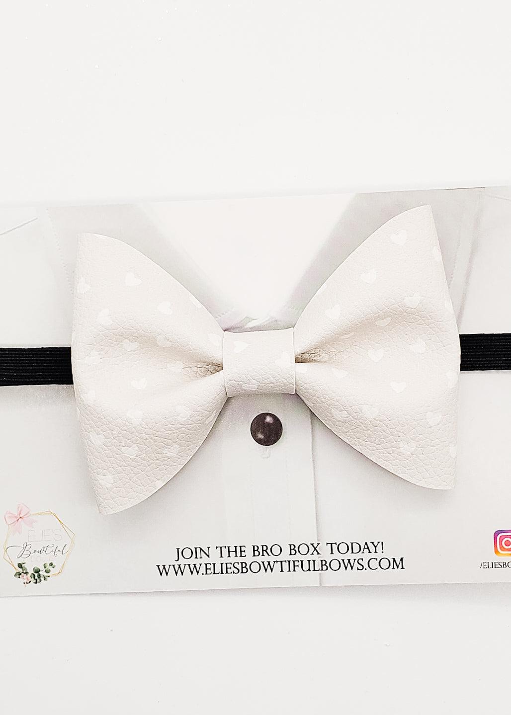 Mr. My baby love - faux leather - 4.2"-Bowties-Elie’s Bows