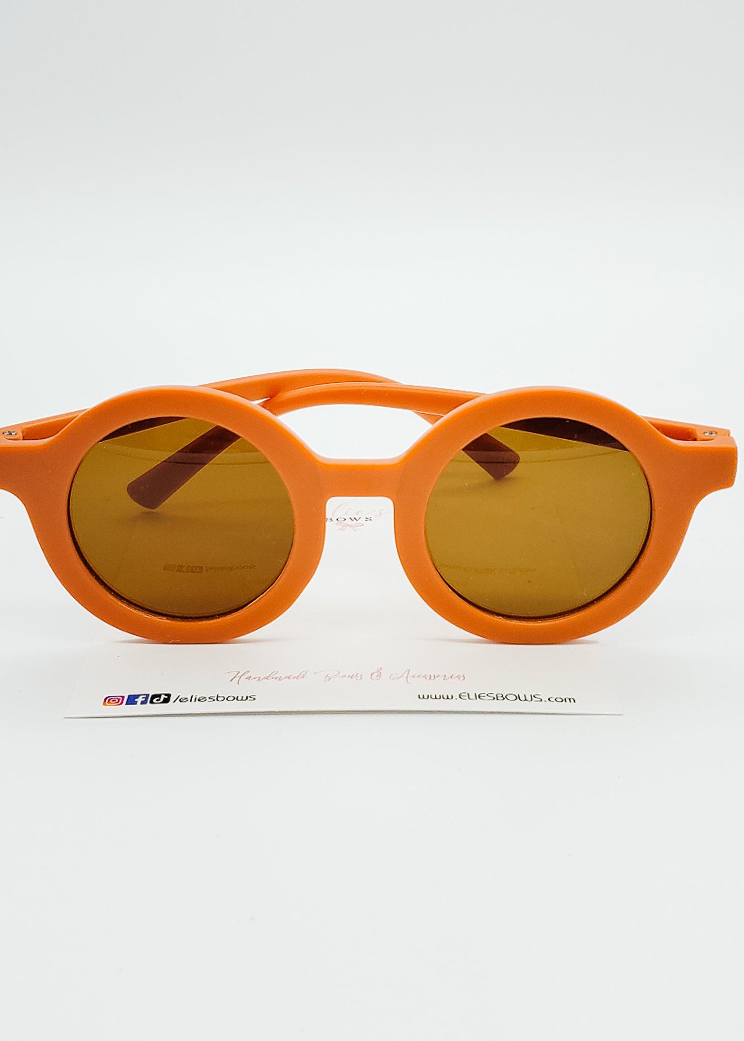 Orange Unisex Round - Sunglasses-Sunglasses-Elie’s Bows