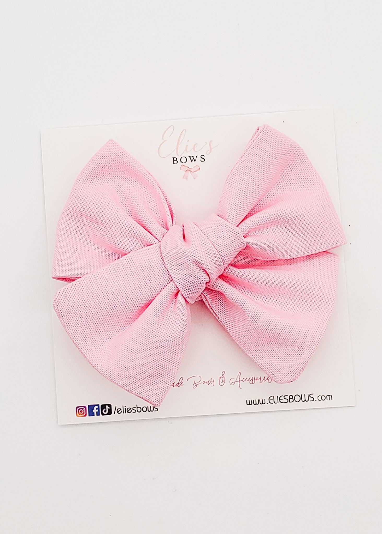 Pink Elie - Fabric Bow - 3.2"-Bows-Elie’s Bows
