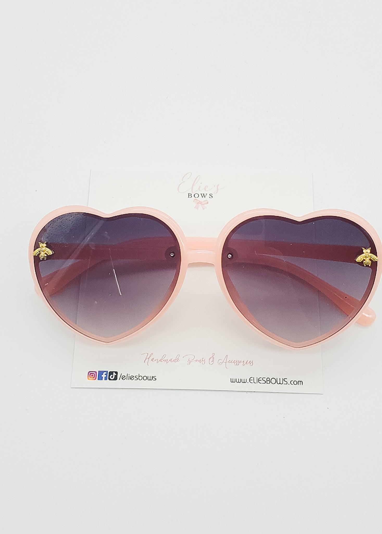 Pink Heart Sunglasses-Sunglasses-Elie’s Bows
