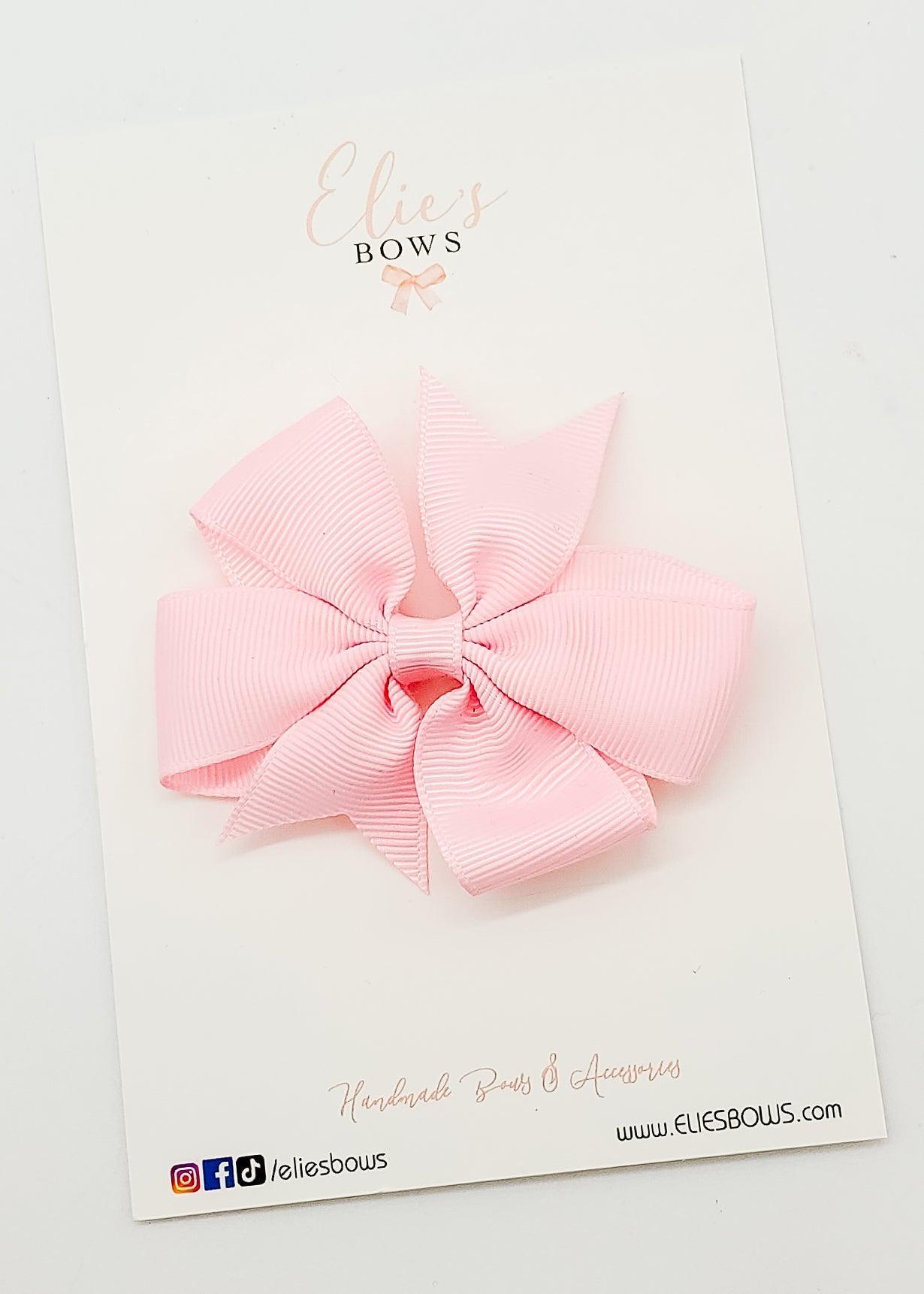 Pink Ribbon Celebration Bow - 3.5"-Bows-Elie’s Bows
