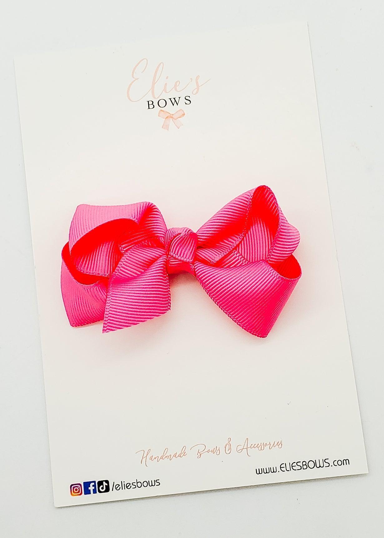 Pink Ribbon Knot Bow - 3.5"-Bows-Elie’s Bows