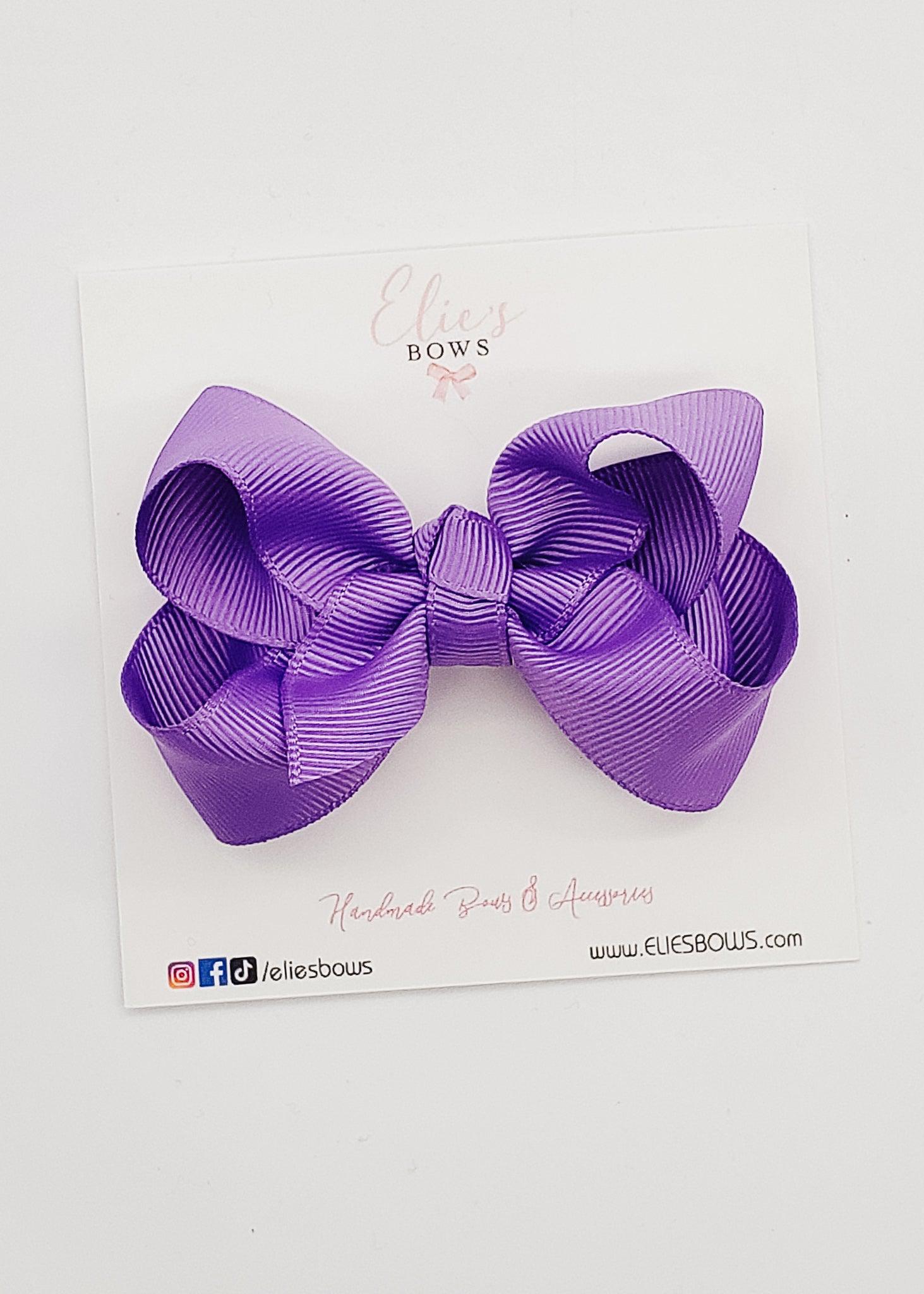 Purple - Ribbon Clip - 3.2-Ribbon Bow-Elie’s Bows