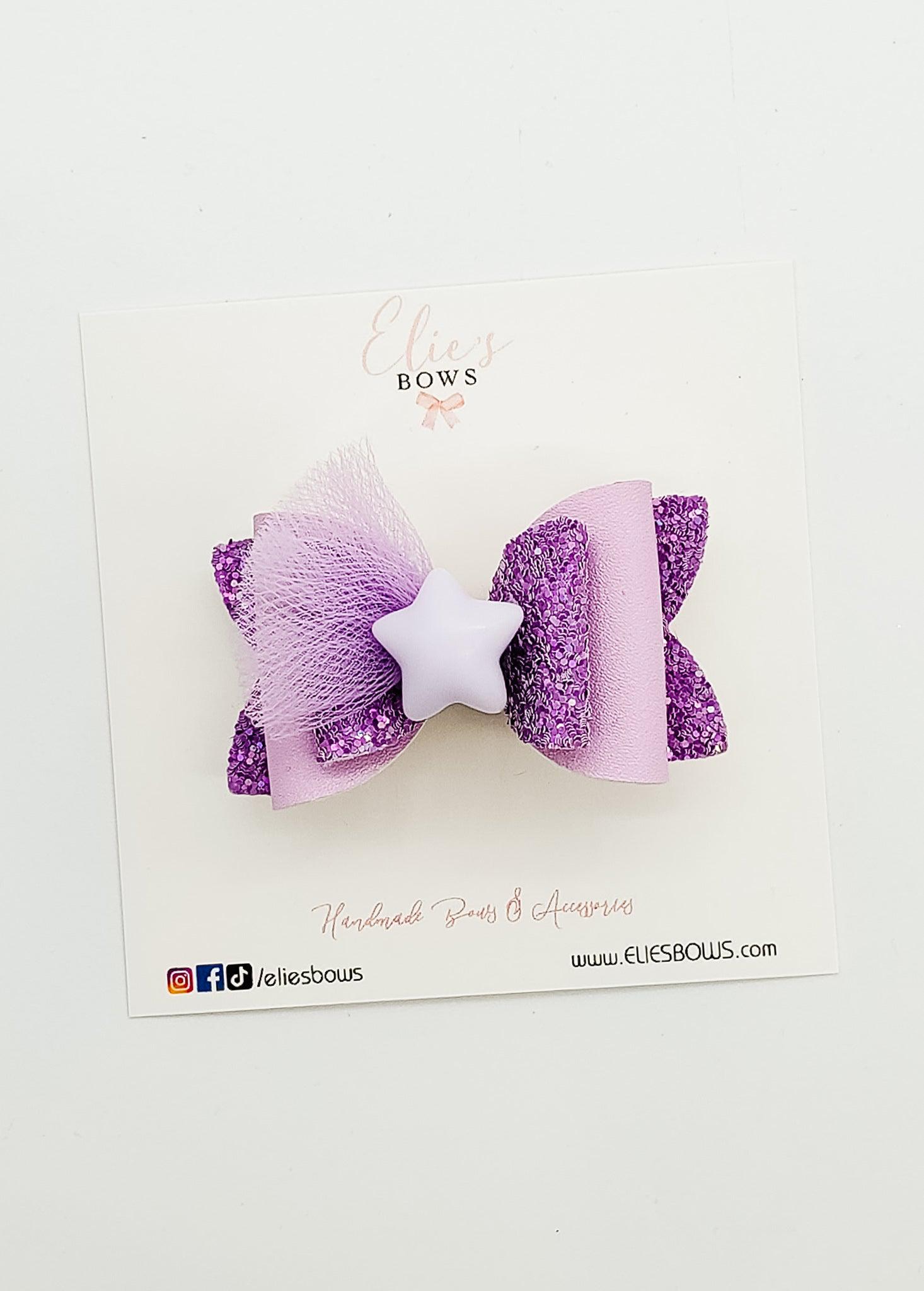 Purple Shooting Star - 2.5"-Bows-Elie’s Bows