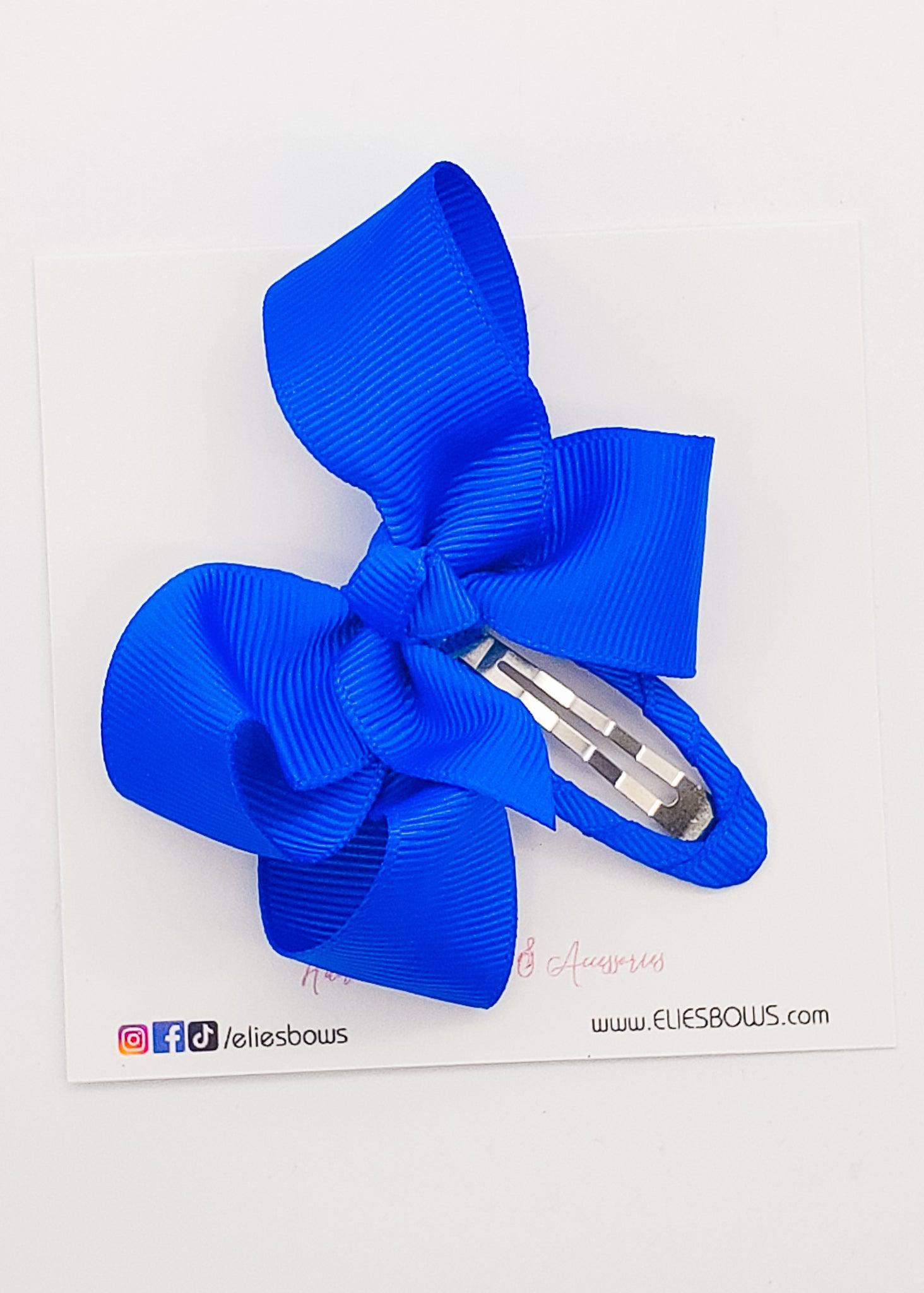 Royal Blue - Ribbon Snap Clip - 2.5-Ribbon Bow-Elie’s Bows
