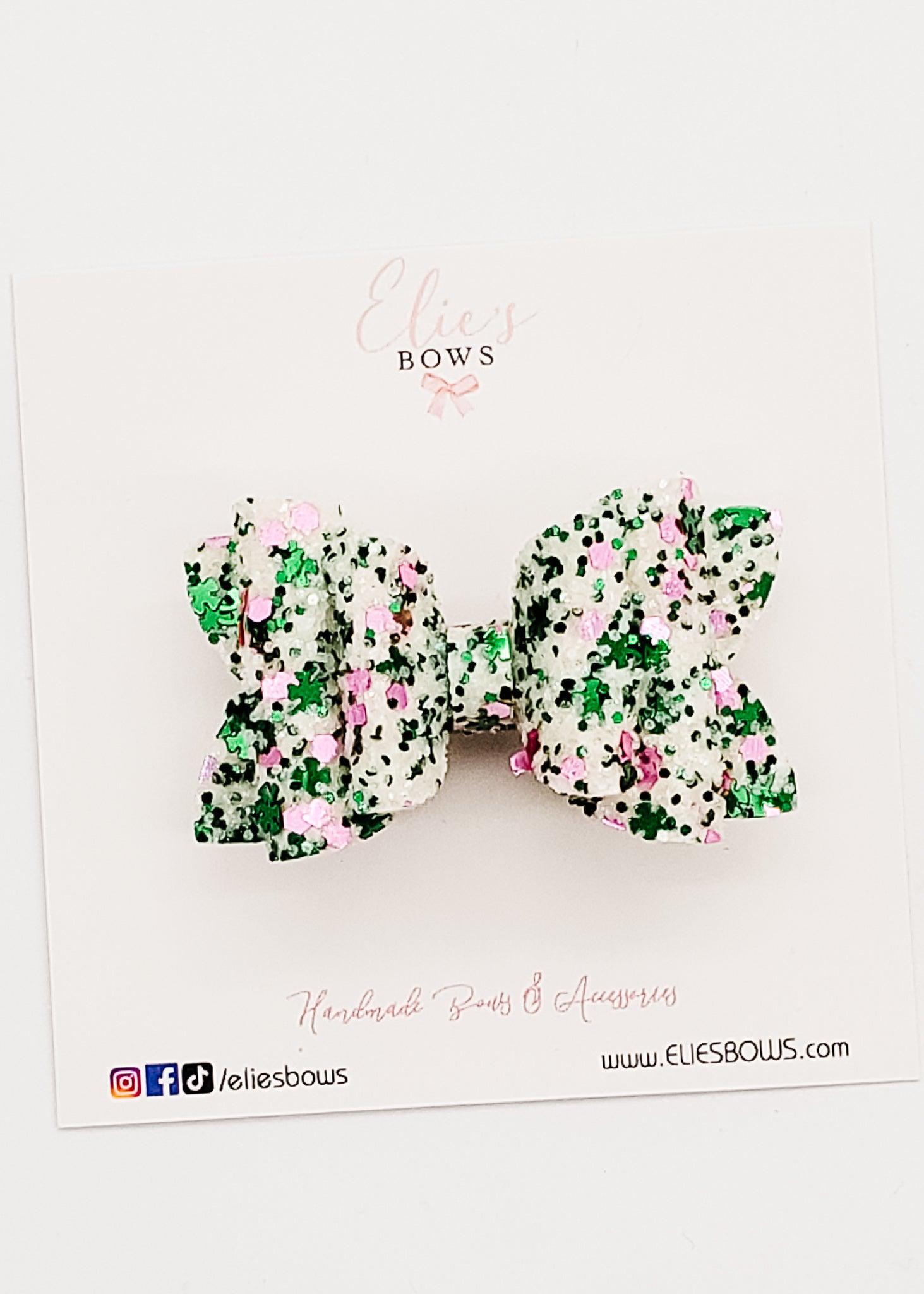 Shamrocks - Glitter - 2.5"-Bows-Elie’s Bows