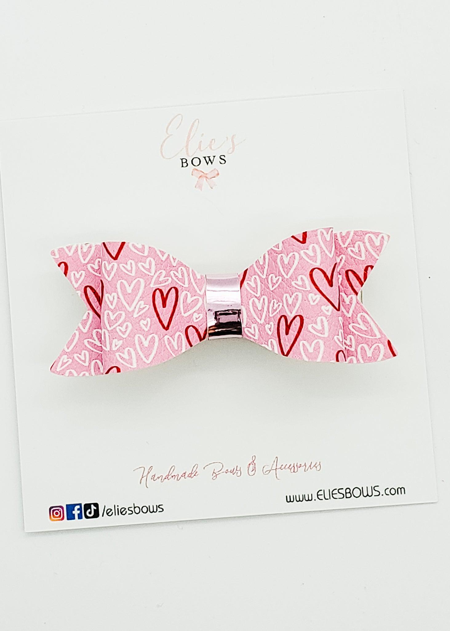 Shape of my heart - Dixie Bow - 2.5"-Bows-Elie’s Bows