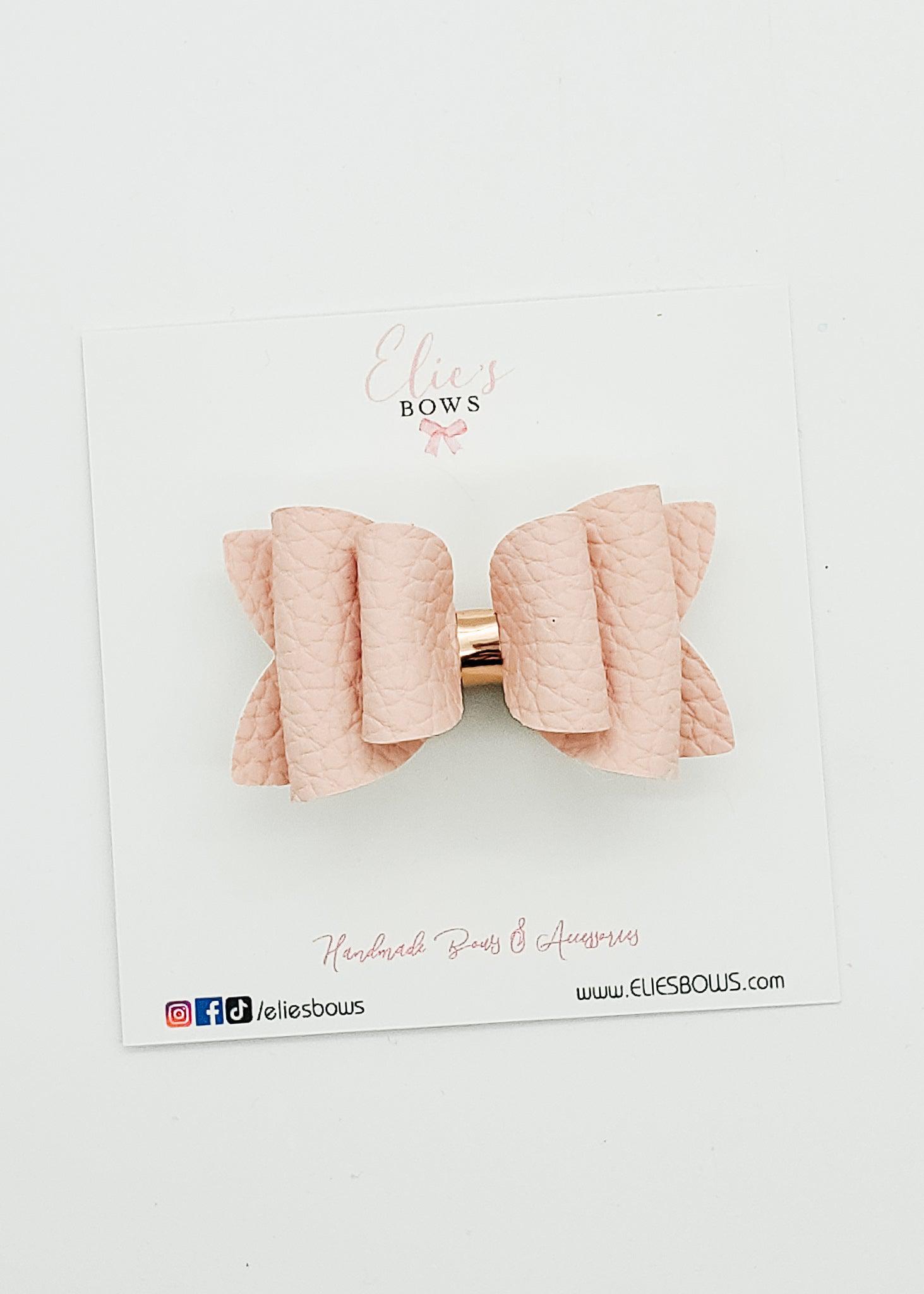 Sheer Pink - Solid Bow - 2.5"-Bows-Elie’s Bows
