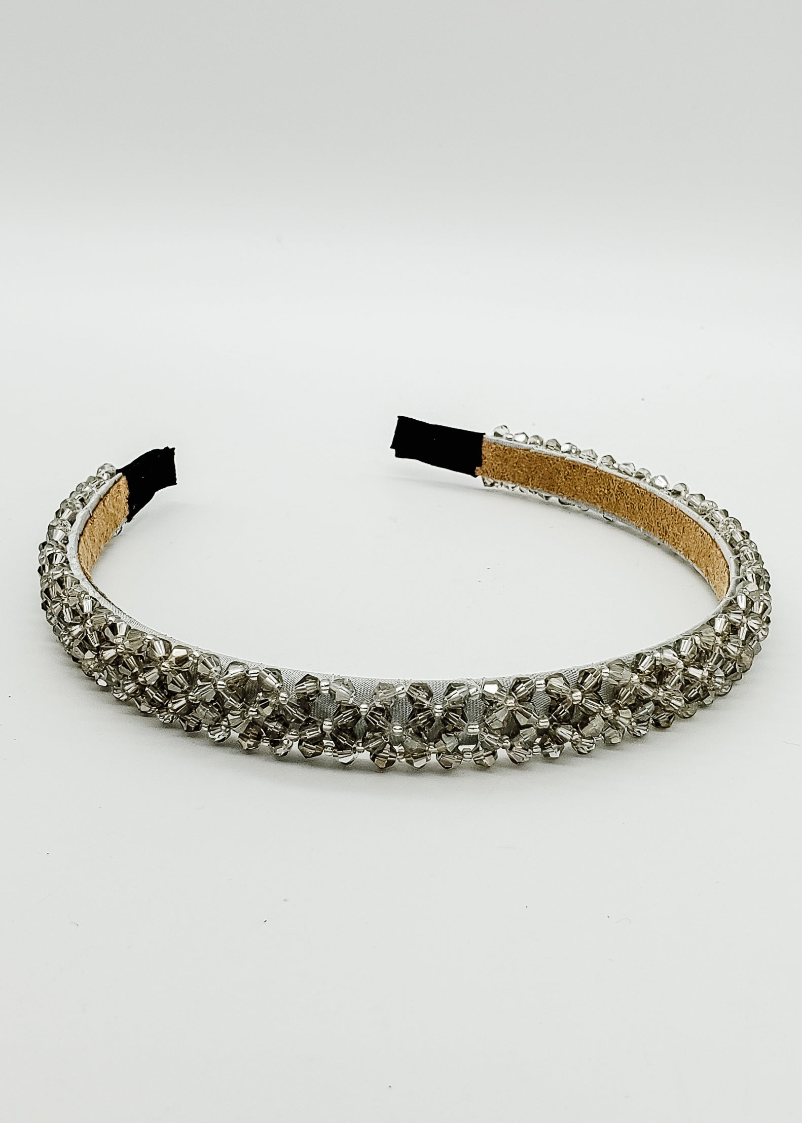 Silver Bejeweled Hard Headband-Hard Headbands-Elie’s Bows