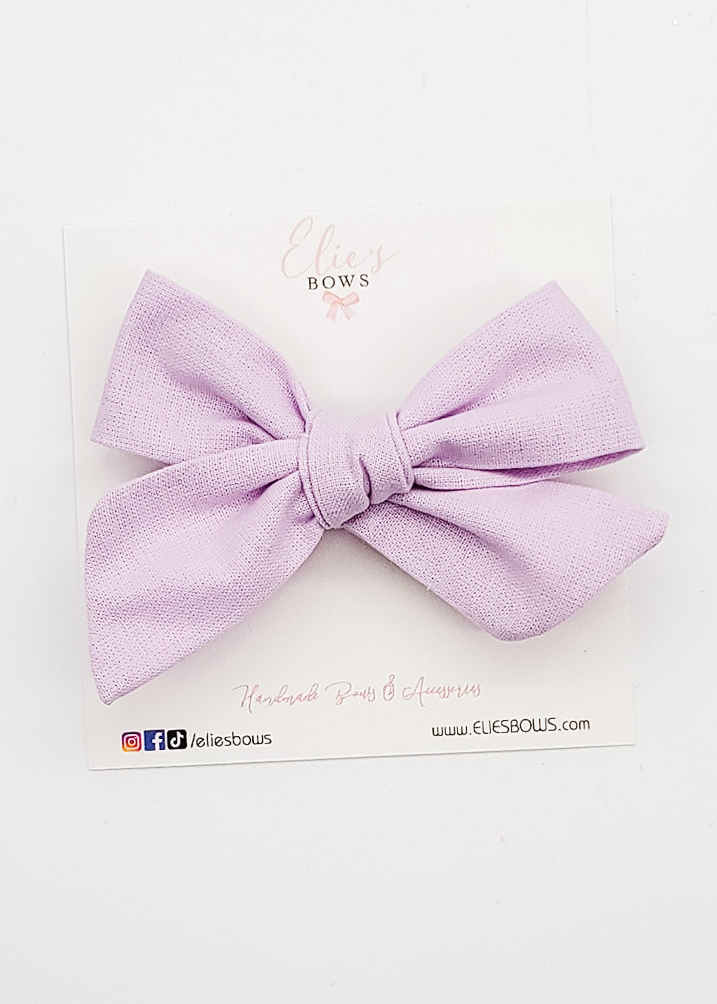 Spring Lilac - Mini Elie - Fabric Bow - 3.2"-Bows-Elie’s Bows