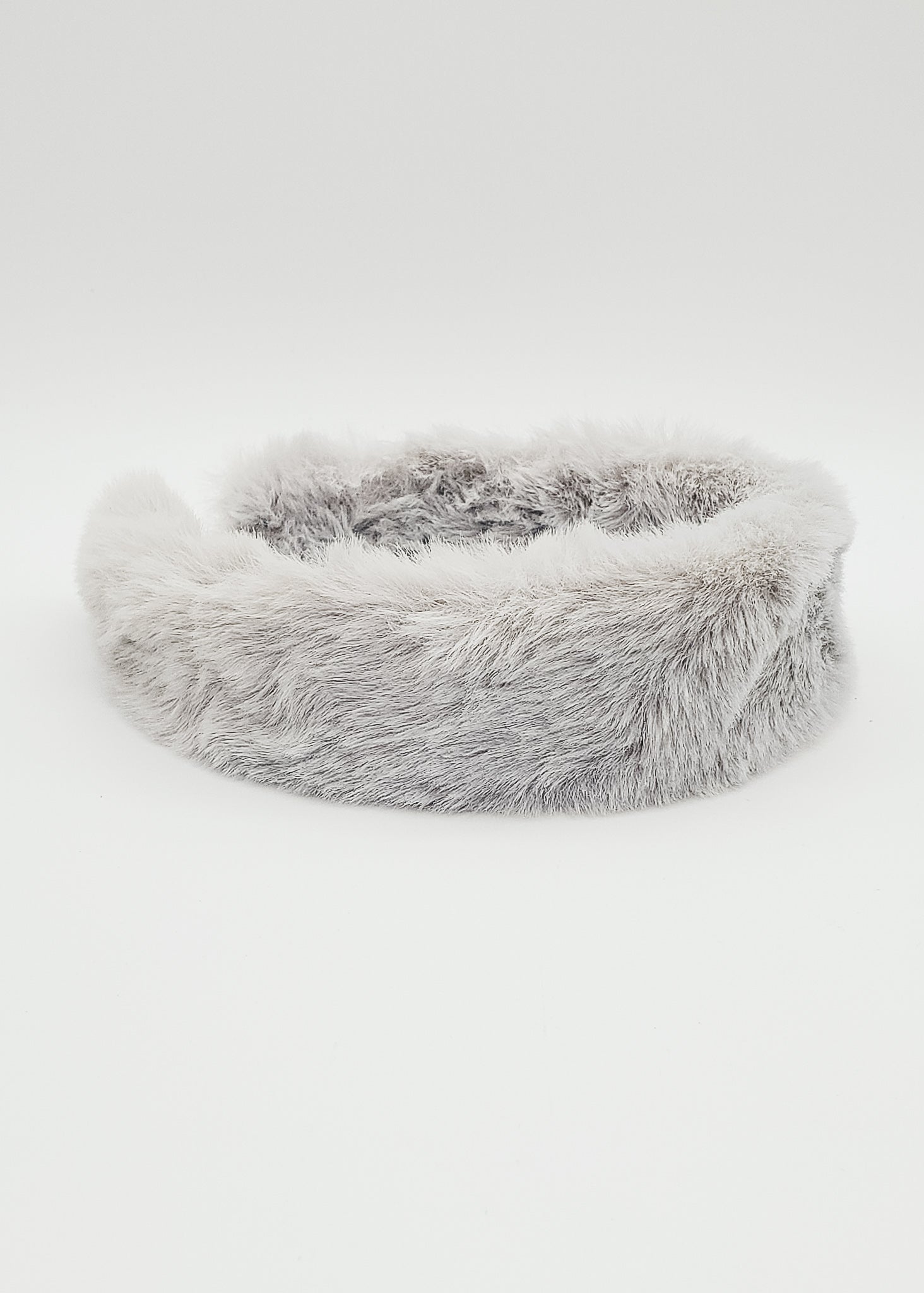 Thick Furry Grey - Hard Headband-Headband-Elie’s Bows