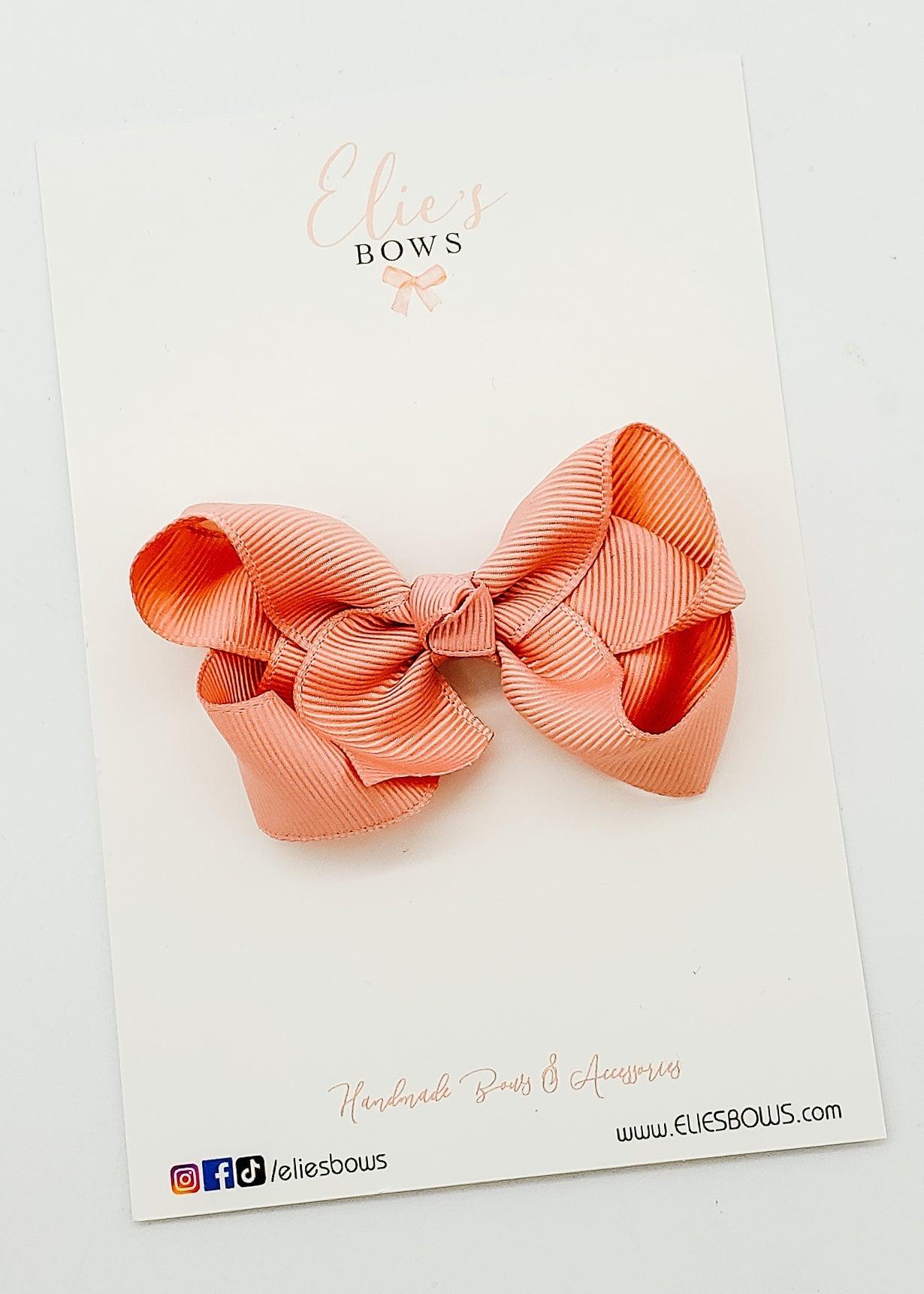 Vieux Rose Ribbon Knot Bow - 3.5"-Bows-Elie’s Bows