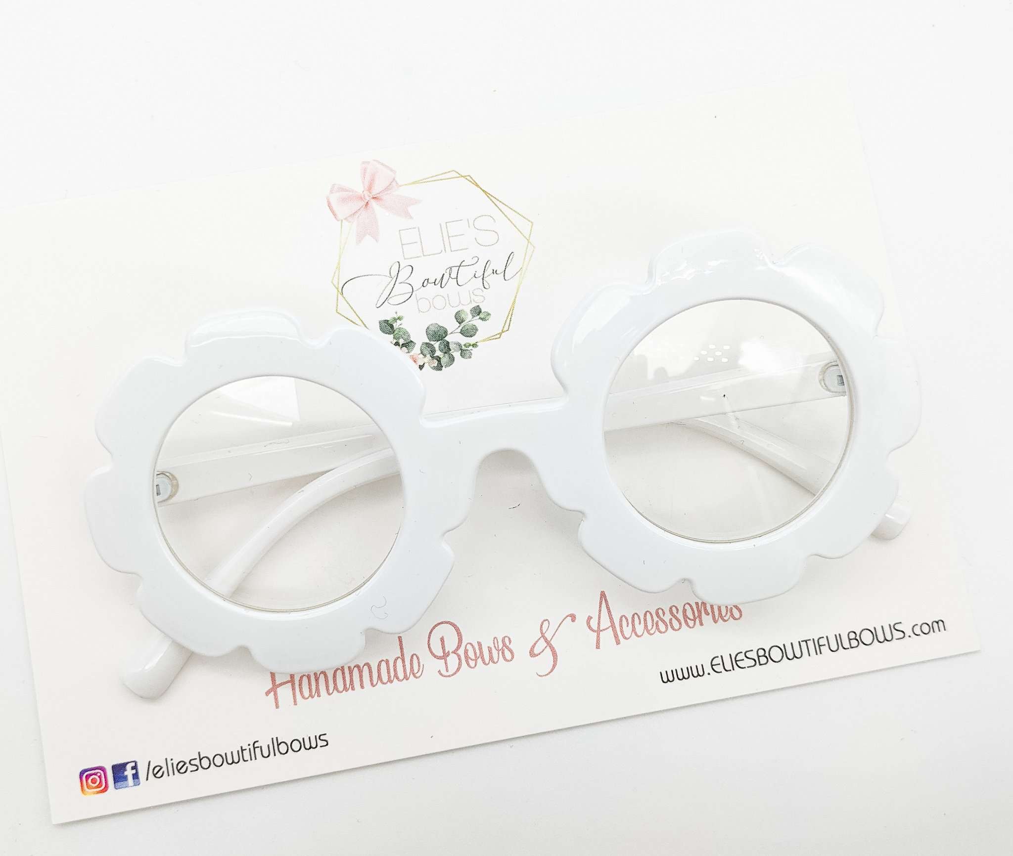 White flower Sunglasses-Bows-Elie’s Bows
