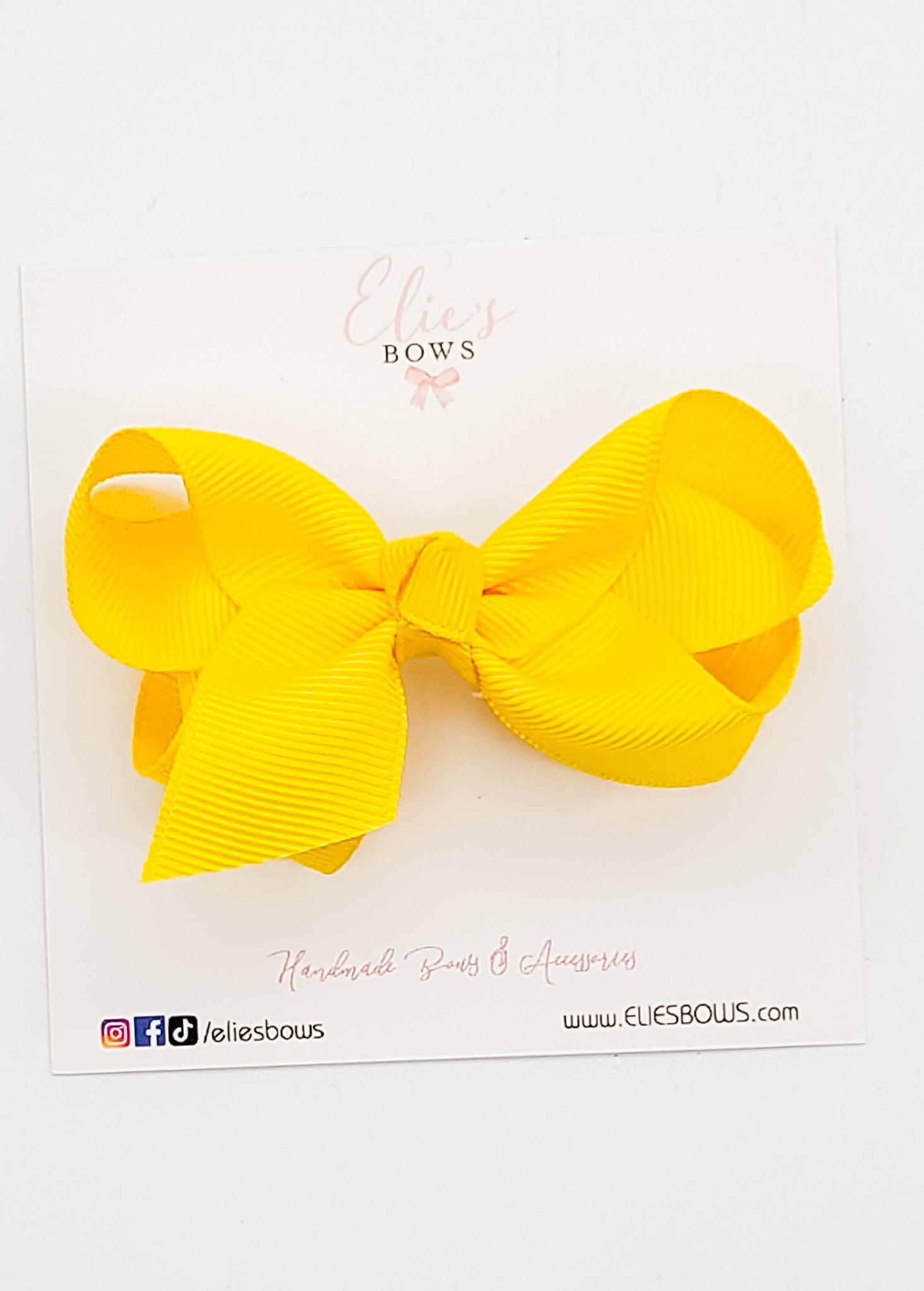 Yellow - Ribbon Clip - 3.2-Ribbon Bow-Elie’s Bows