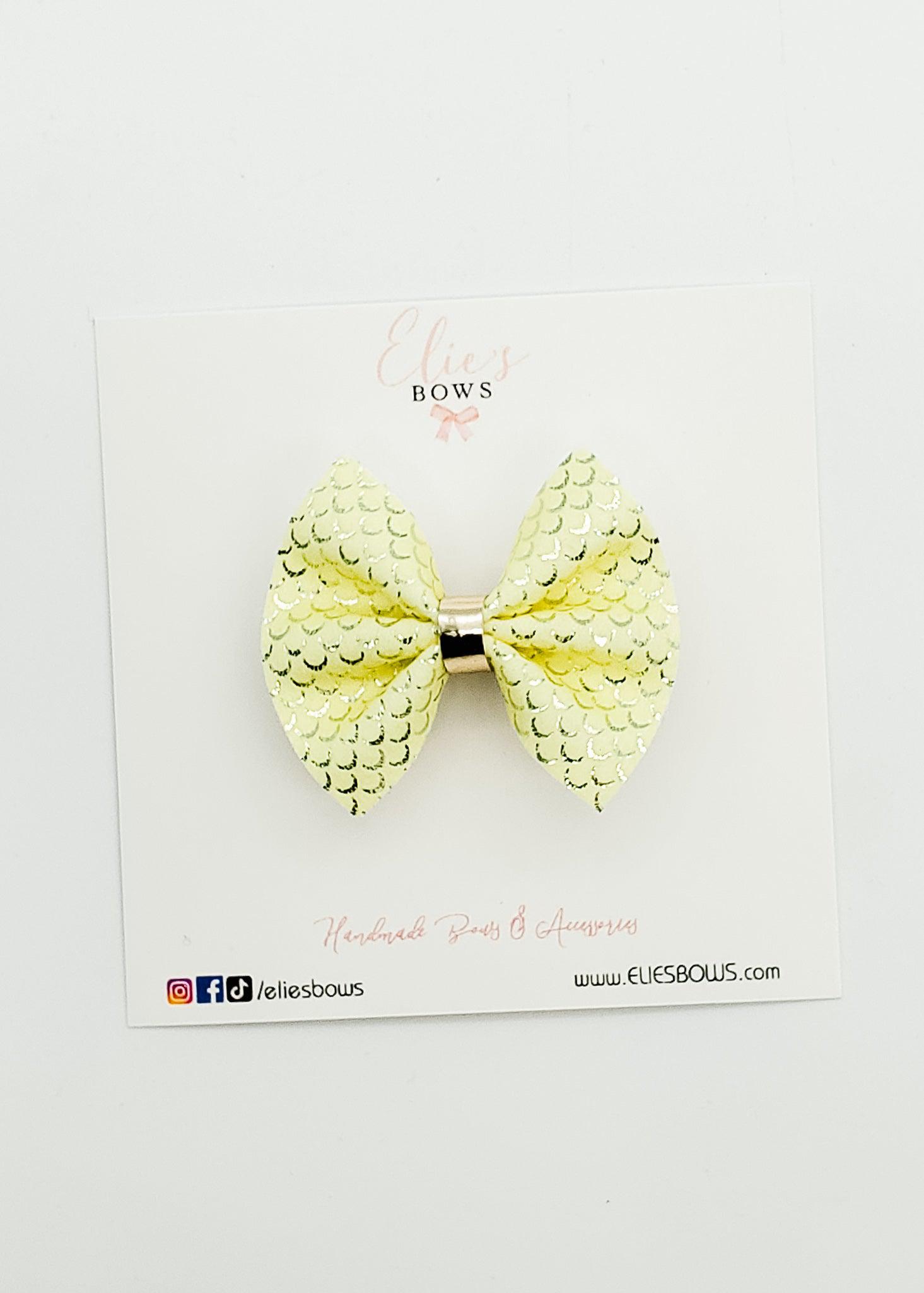 Yellow Scales - Pixie Bow - 2"-Bows-Elie’s Bows